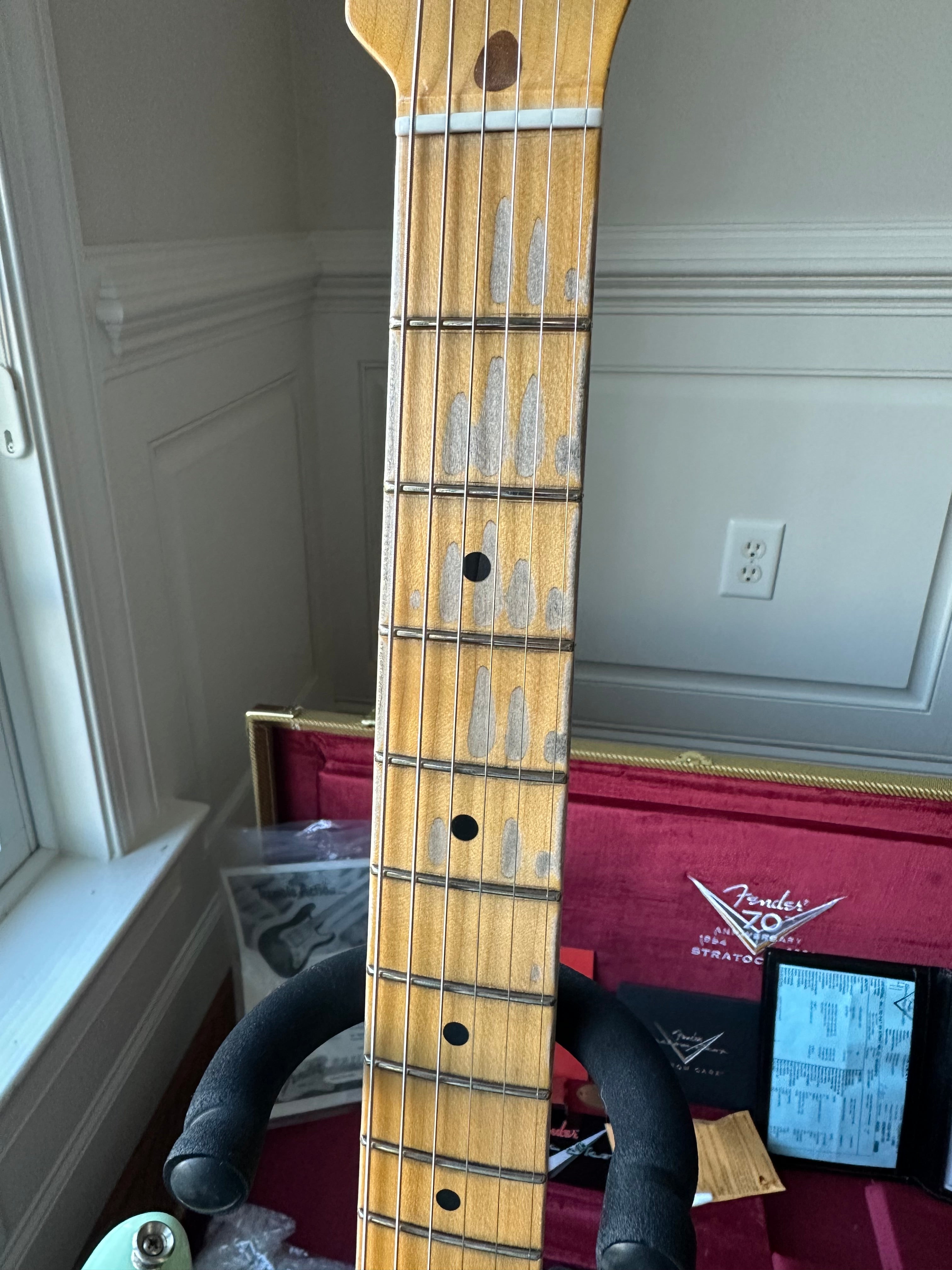 2025 Fender Custom Shop '54 Stratocaster B4 Fat LTD Relic CC - Super Faded Aged Surf Green - Image 7