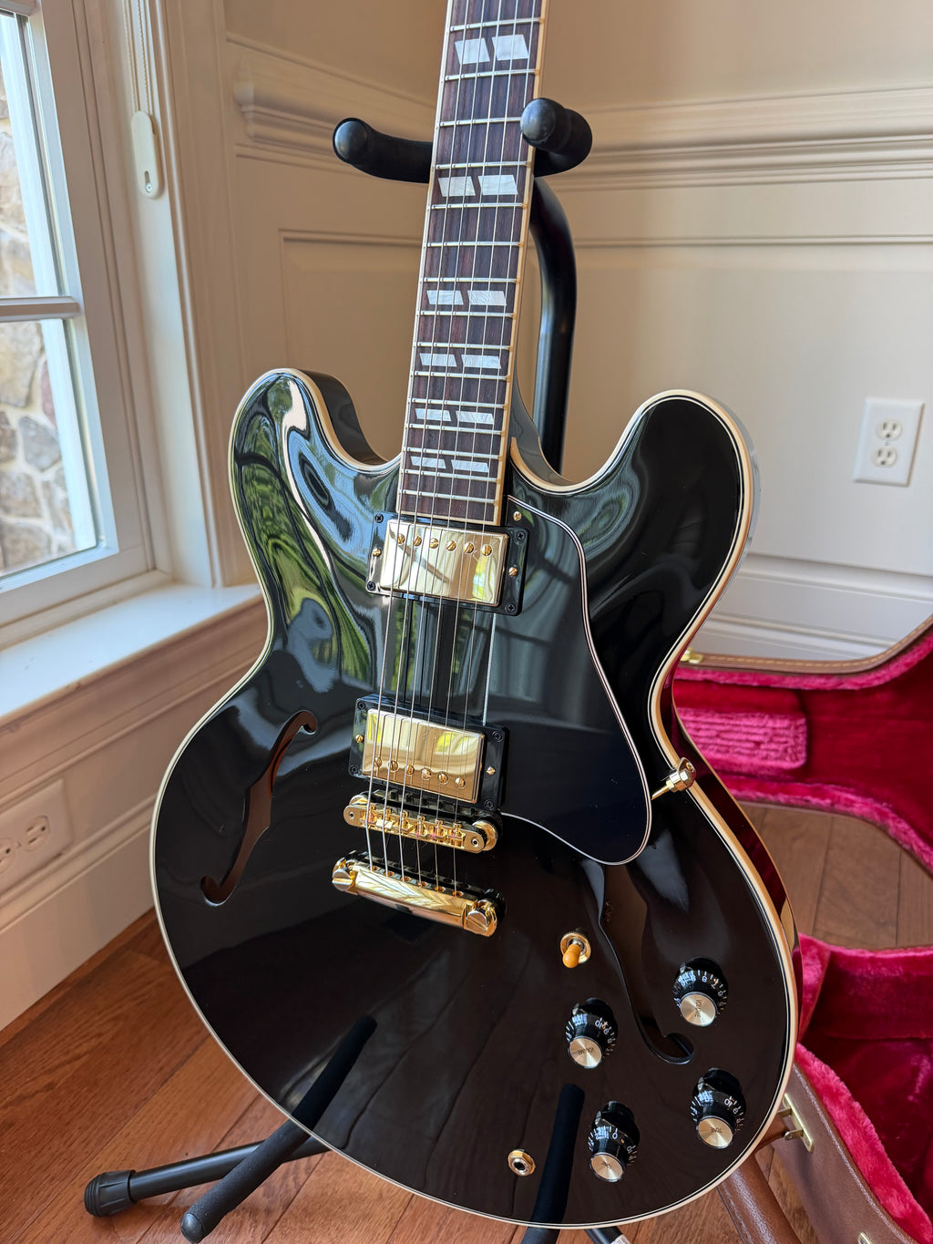 2022 Gibson ES-345 Gloss Limited Edition - Ebony Black