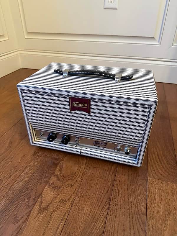 Benson Monarch Head - Oxblood Blue and White Pinstripes - Image 2