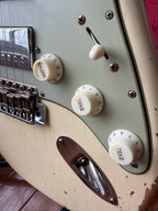 2026 Fender Custom Shop '62 Stratocaster HSS Heavy Relic - Vintage White - Image 6