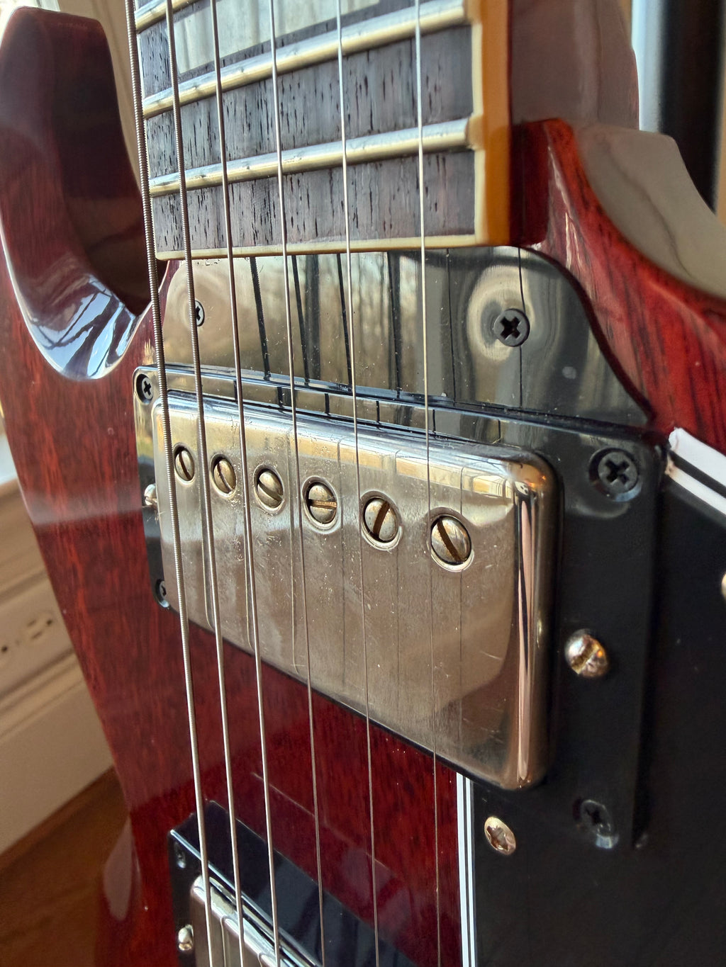 2025 Gibson Custom Shop '64 SG Standard VOS Maestro Vibrola - Cherry Red - Image 4