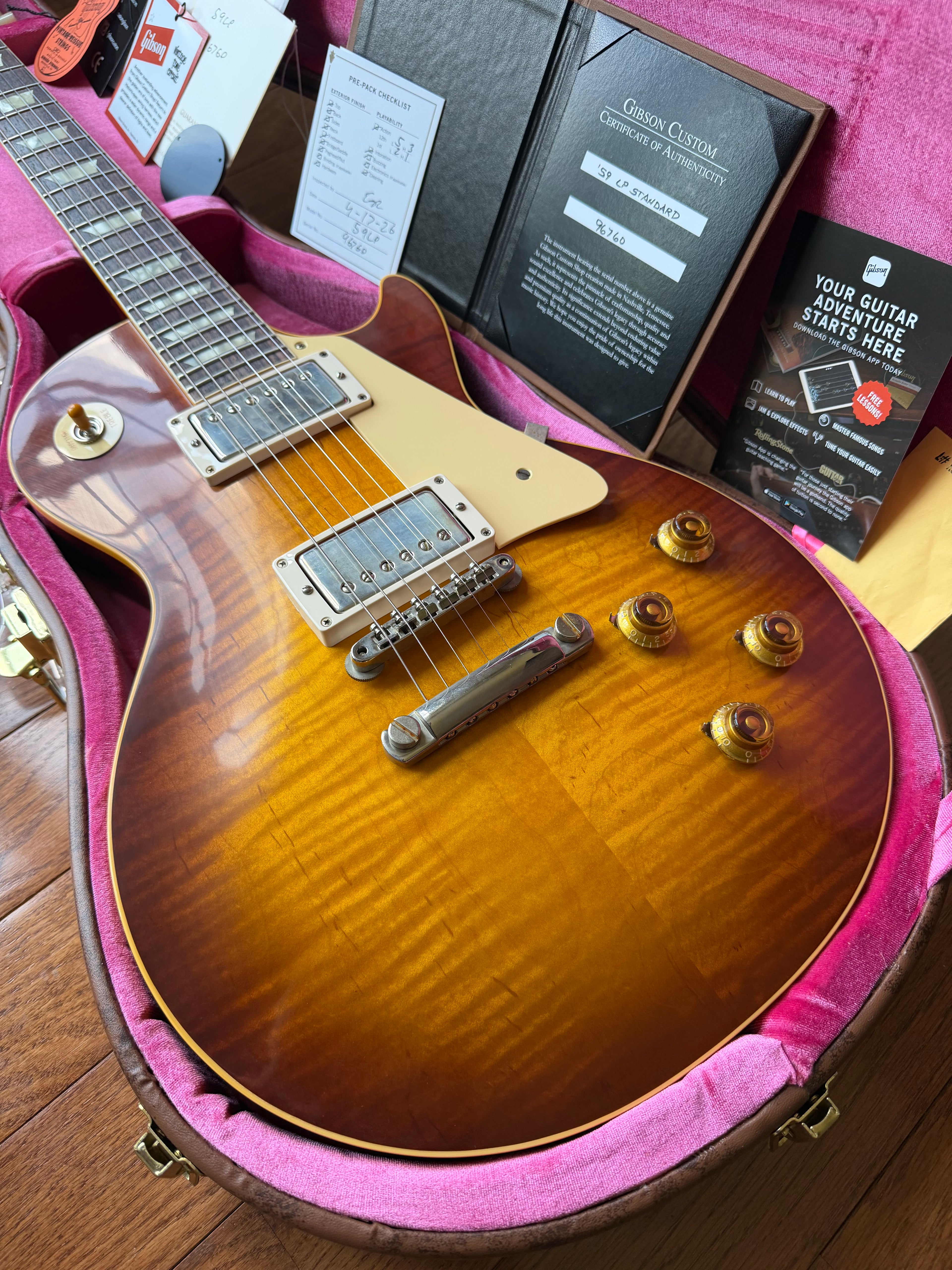 2026 Gibson Custom Shop Les Paul Standard ‘59 Reissue R9 VOS - Iced Tea Burst