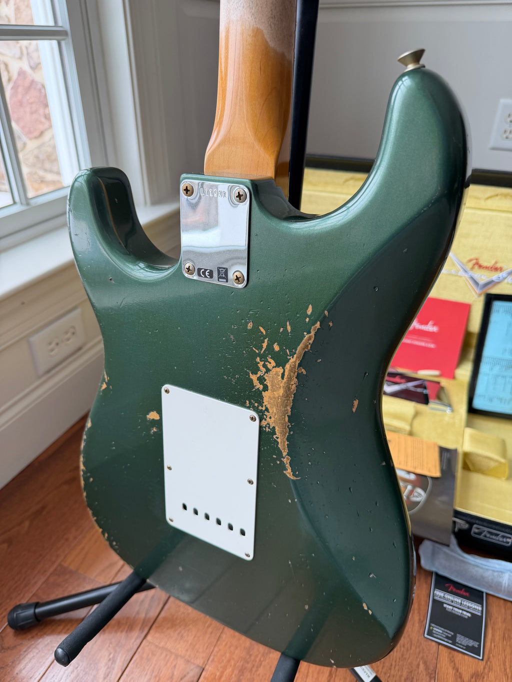2026 Fender Custom Shop '64 Stratocaster L-Series Heavy Relic - Aged Sherwood Metallic Green - Image 12