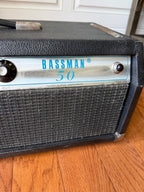 1976 Fender Bassman 50 Silverface Guitar Amp Head