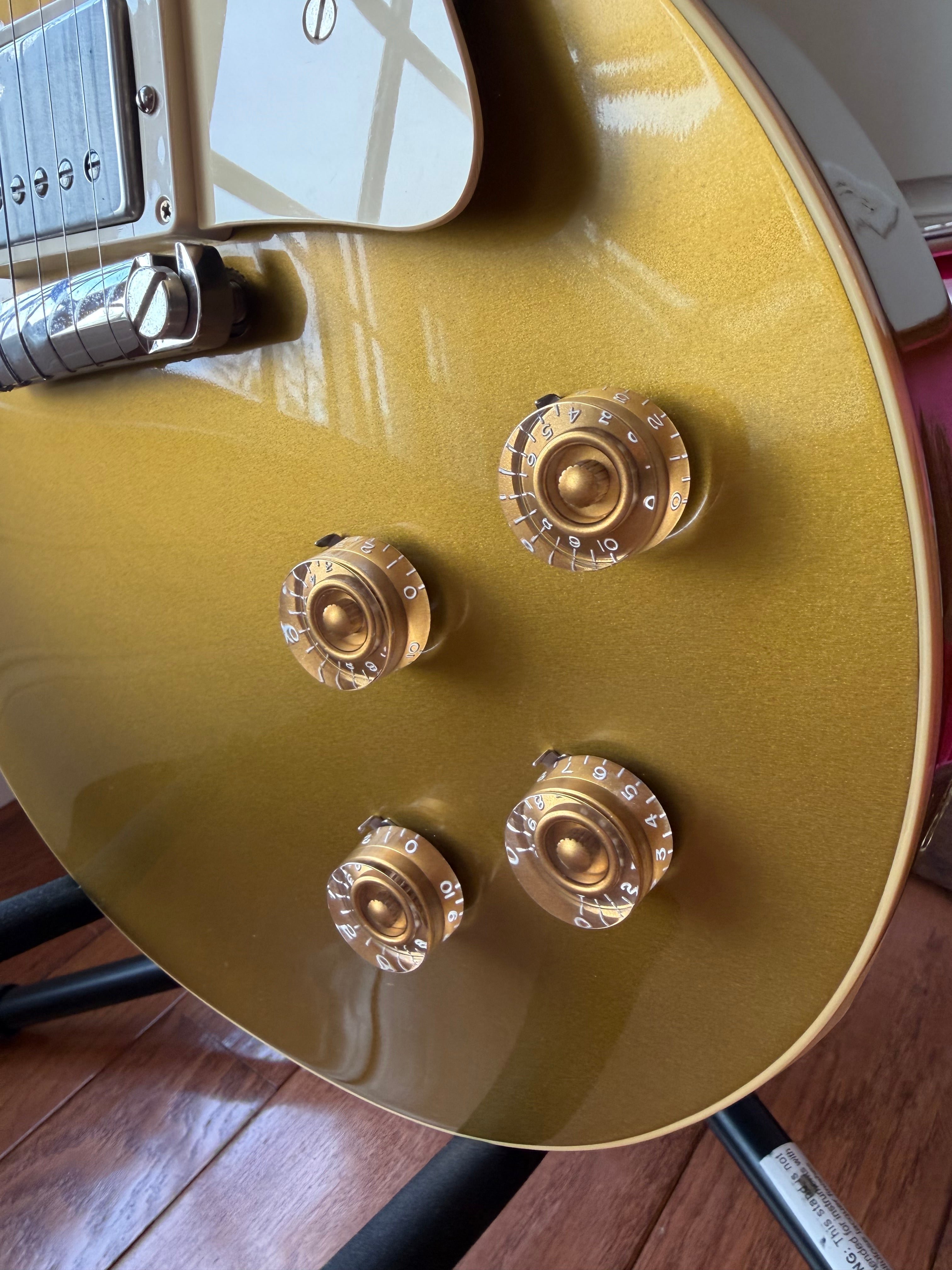 2022 Gibson Custom Shop M2M ‘54 Reissue R4 Les Paul Double Gold Stinger VOS - Gold Top