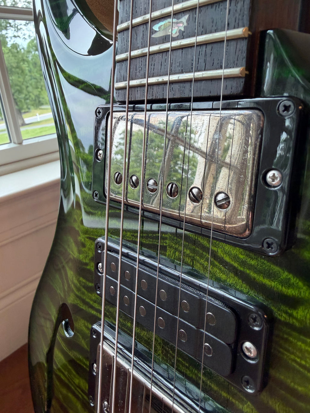 2019 PRS Special Semi-Hollow Wood Library Brazilian Korina - Jade Green Smokeburst
