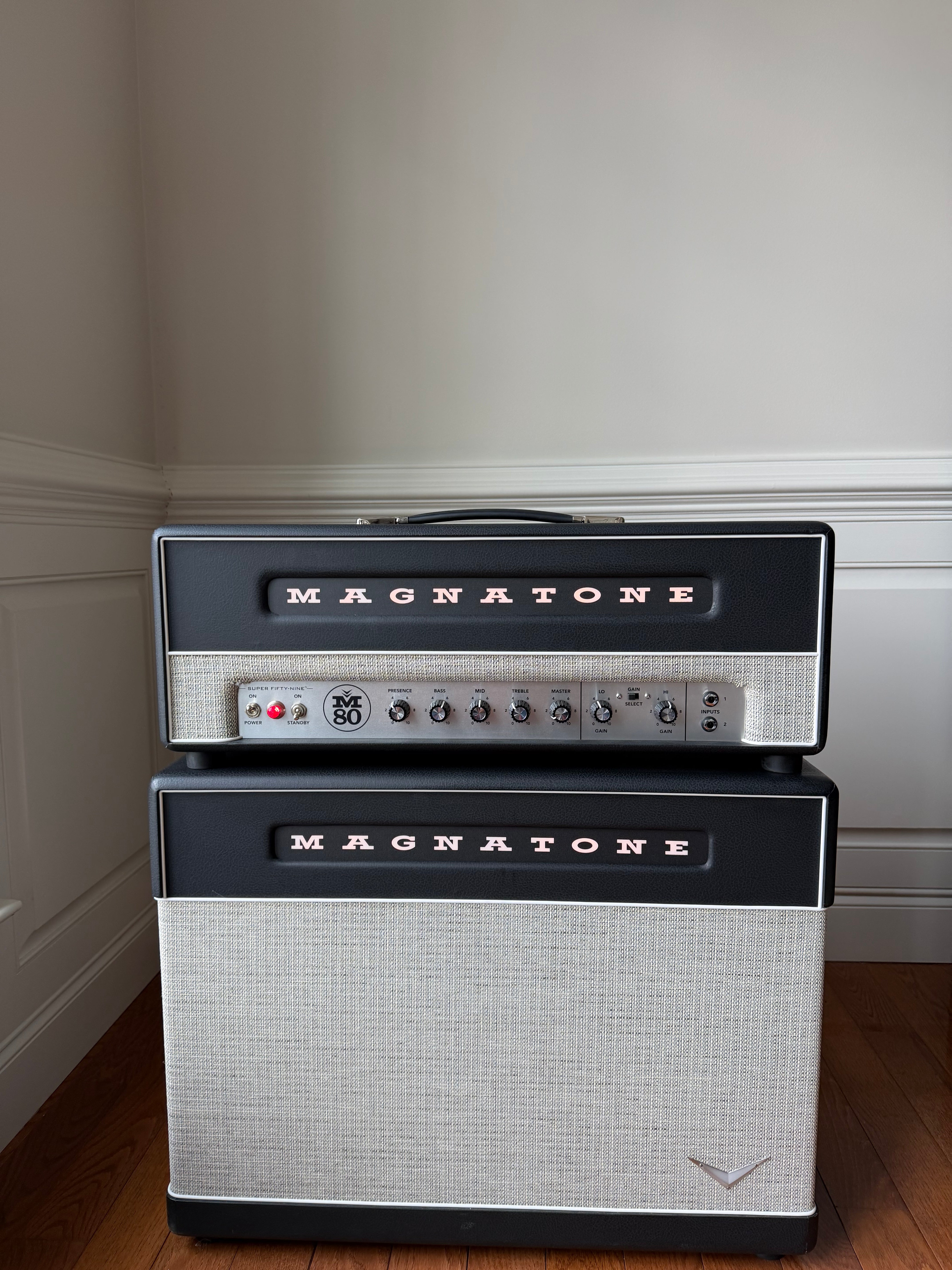 2025 Magnatone Super Fifty-Nine M80 Guitar Amp Head and Cab Stack - Image 1
