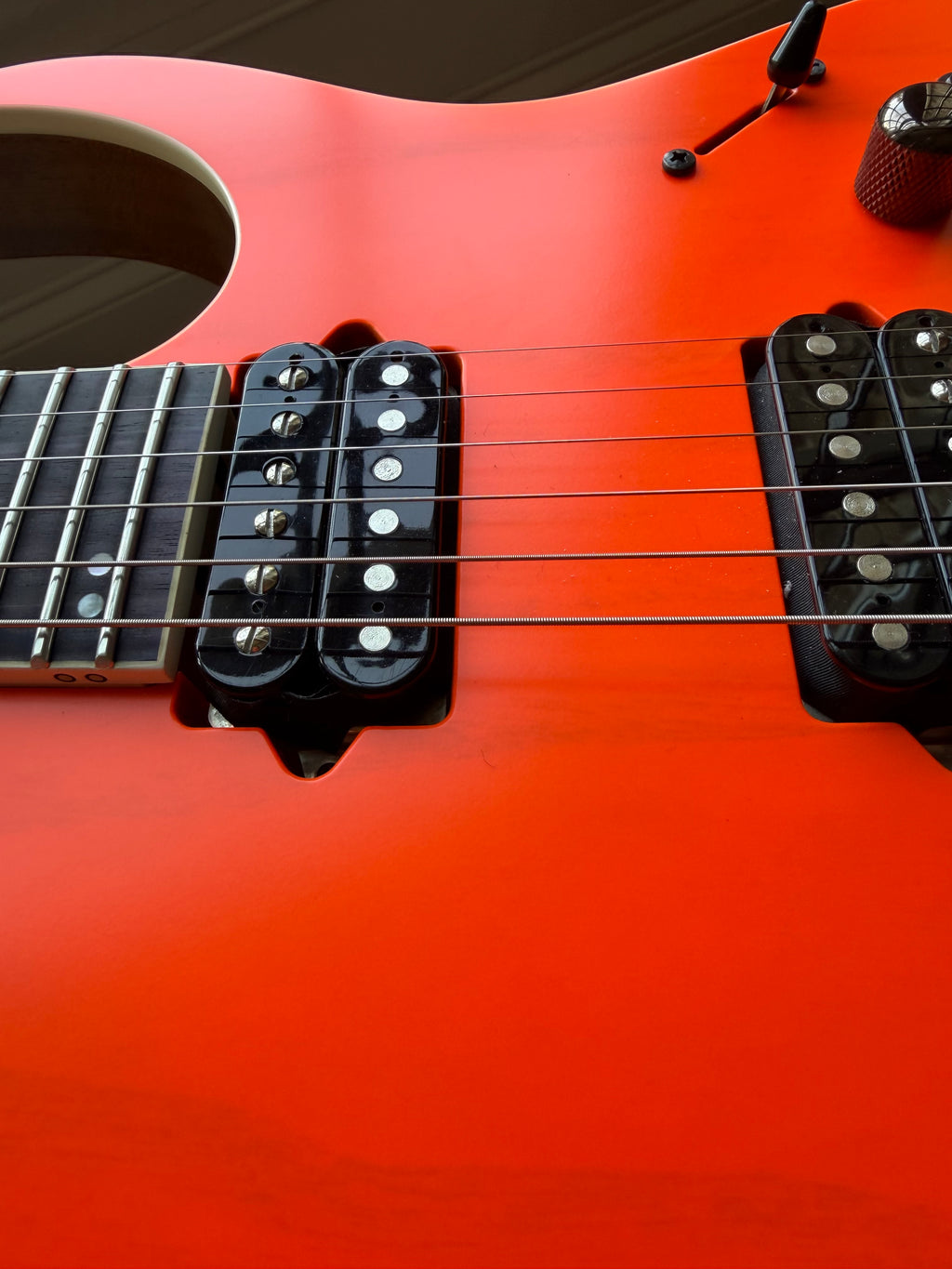 2025 Ibanez RG Prestige RGR5221 - Transparent Fluorescent Orange