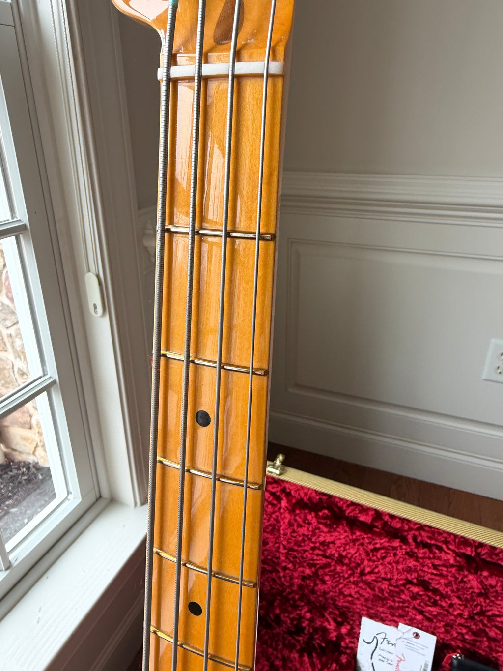 2026 Fender 75 Anniversary American Vintage II '51 Precision Bass - Butterscotch Blonde - Image 7