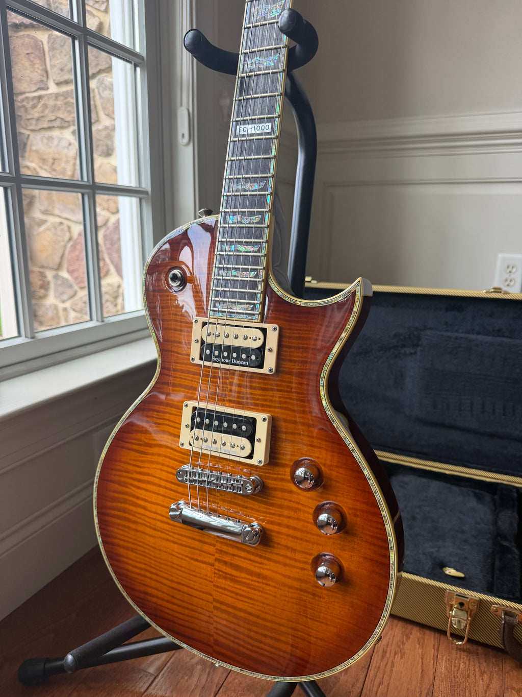 2002 ESP LTD EC-1000 Deluxe - Amber Burst