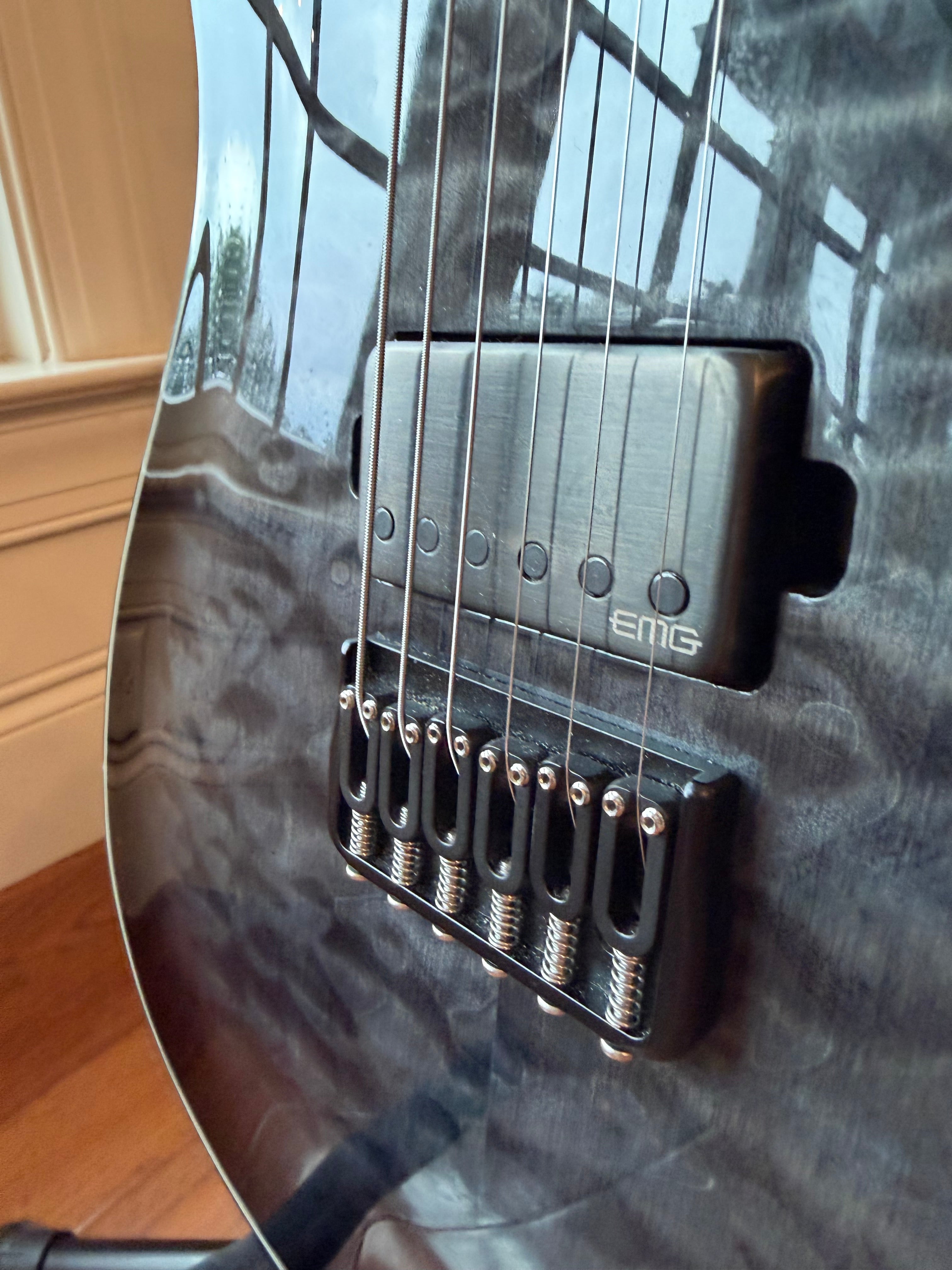 2022 Schecter Hellraiser Hybrid PT - Trans Black Burst