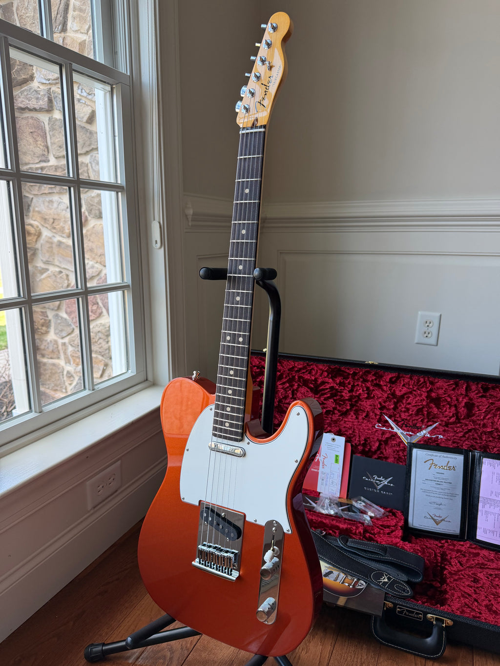 2025 Fender Custom Shop Telecaster W25 Custom Deluxe NOS Limited Edition - Fire Mist Orange - Image 4