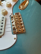 2023 Fender Custom Shop '65 Stratocaster LTD Gold Hardware Neck Binding - Teal Green Metallic - Image 15