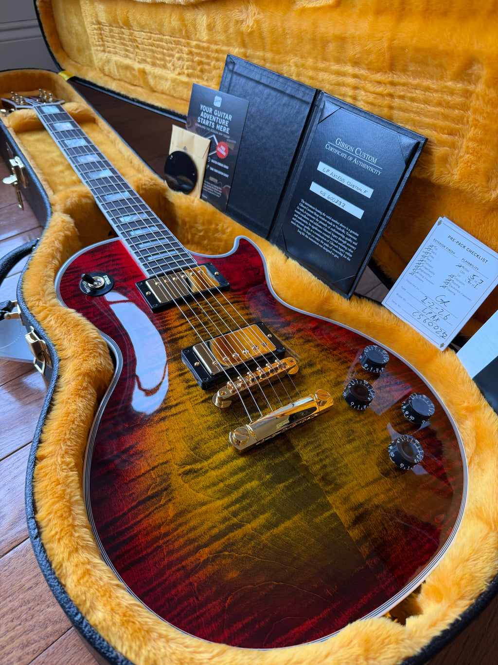 2026 Gibson Les Paul Axcess Custom Figured Top - Bengal Burst