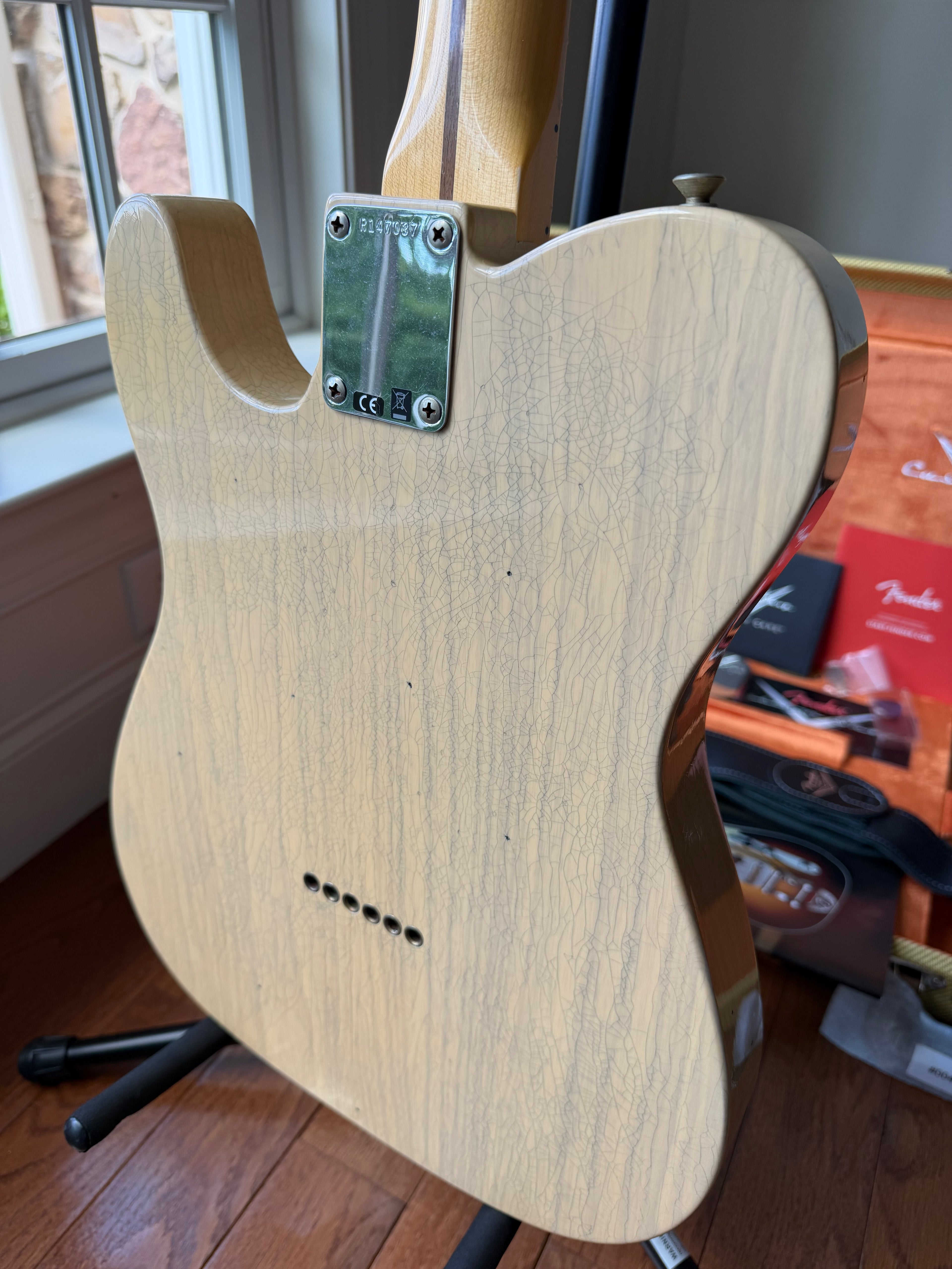 2026 Fender Custom Shop ‘58 Telecaster B6 Top Loader Journeyman - Super Aged Dirty White Blonde