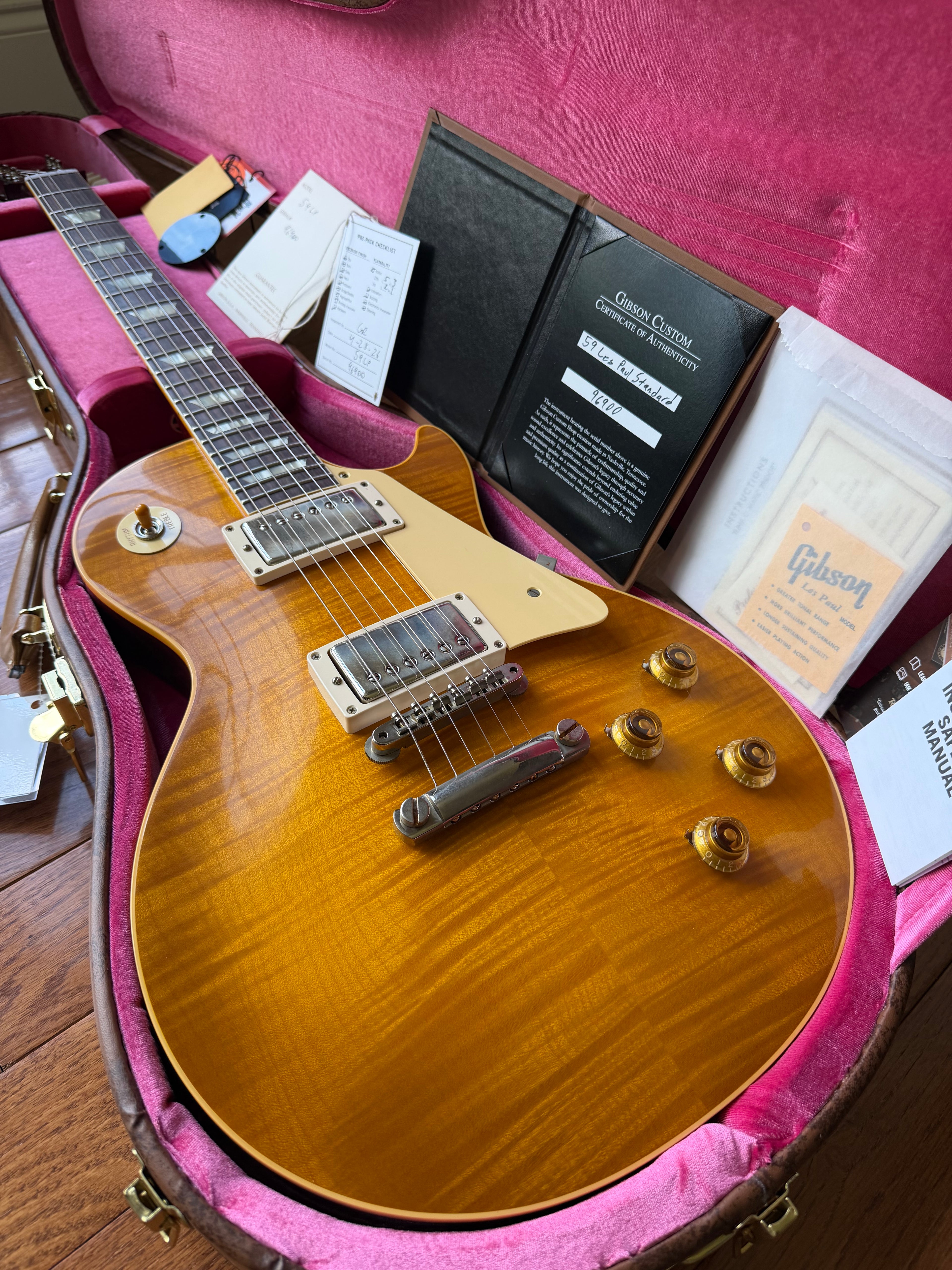 2026 Gibson Custom Shop Les Paul Standard ‘59 Reissue R9 VOS - Dirty Lemon Burst
