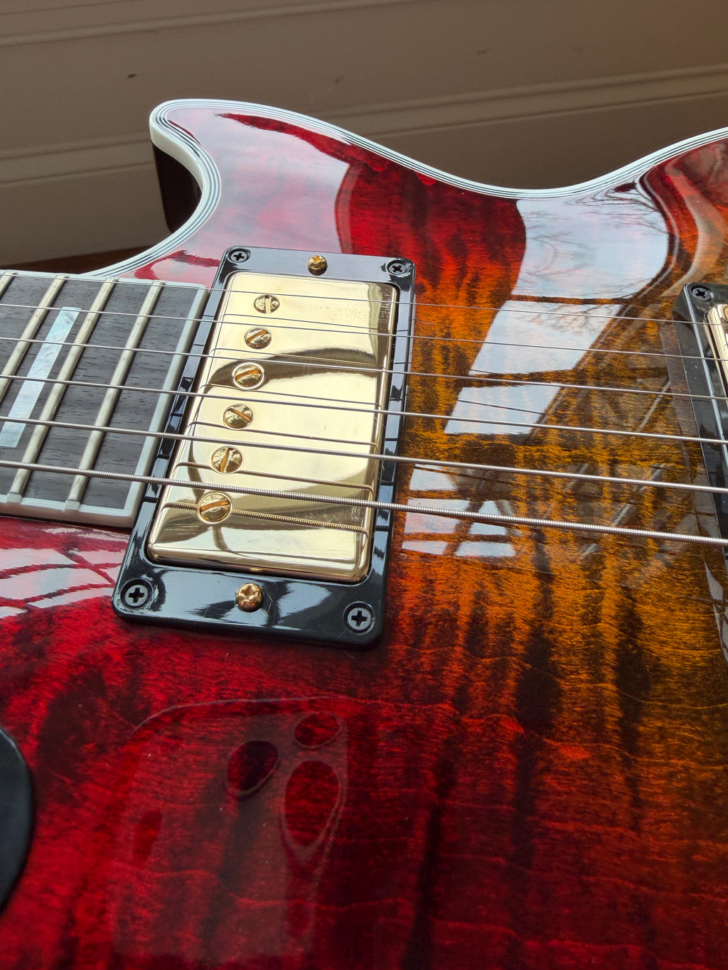 2026 Gibson Les Paul Axcess Custom Figured Top - Bengal Burst