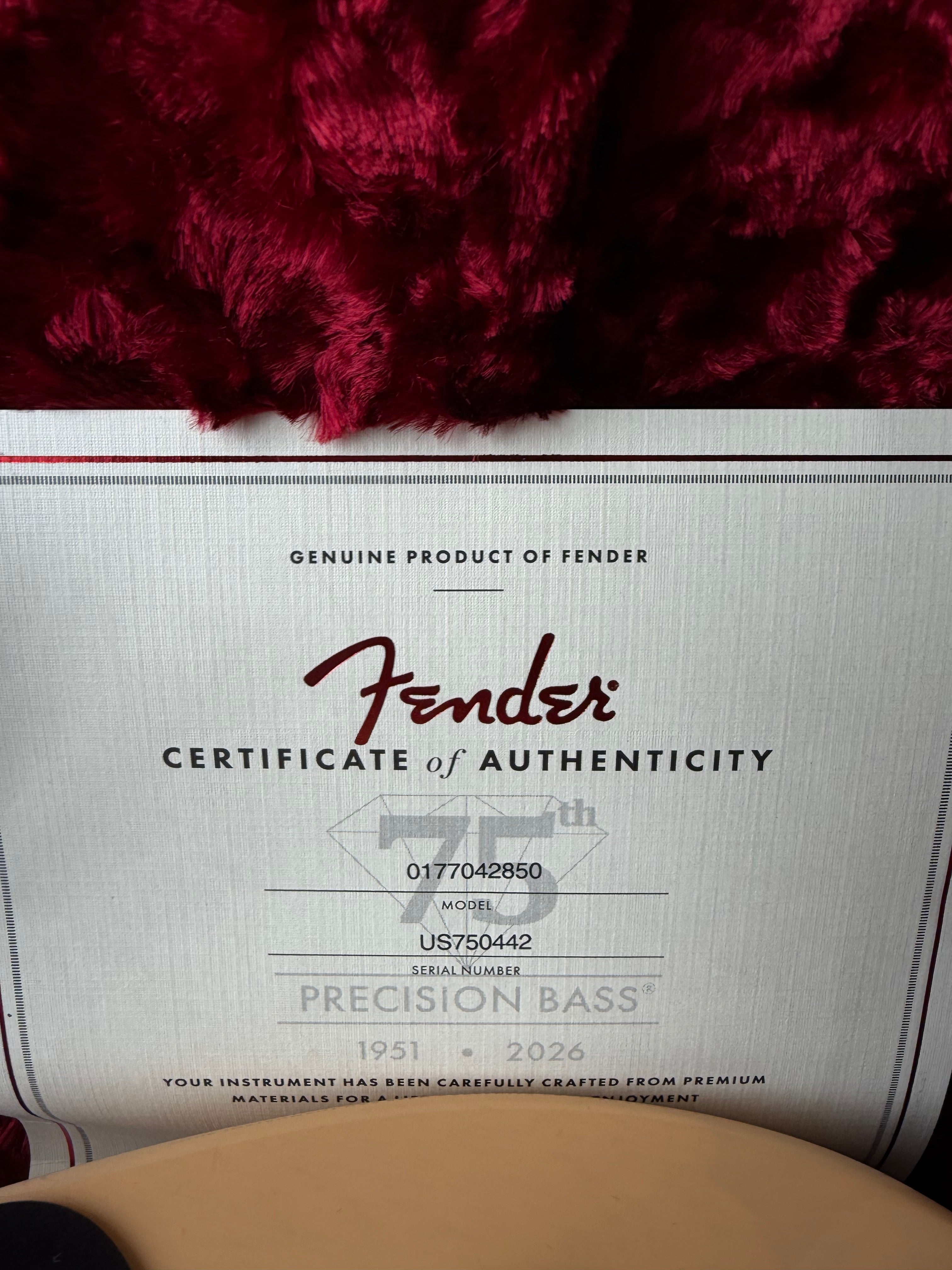 2026 Fender 75 Anniversary American Vintage II '51 Precision Bass - Butterscotch Blonde - Image 19