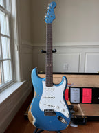 2025 Fender Custom Shop Stratocaster Custom Deluxe SR25 Matching Headstock Heavy Relic - Aged Lake Placid Blue