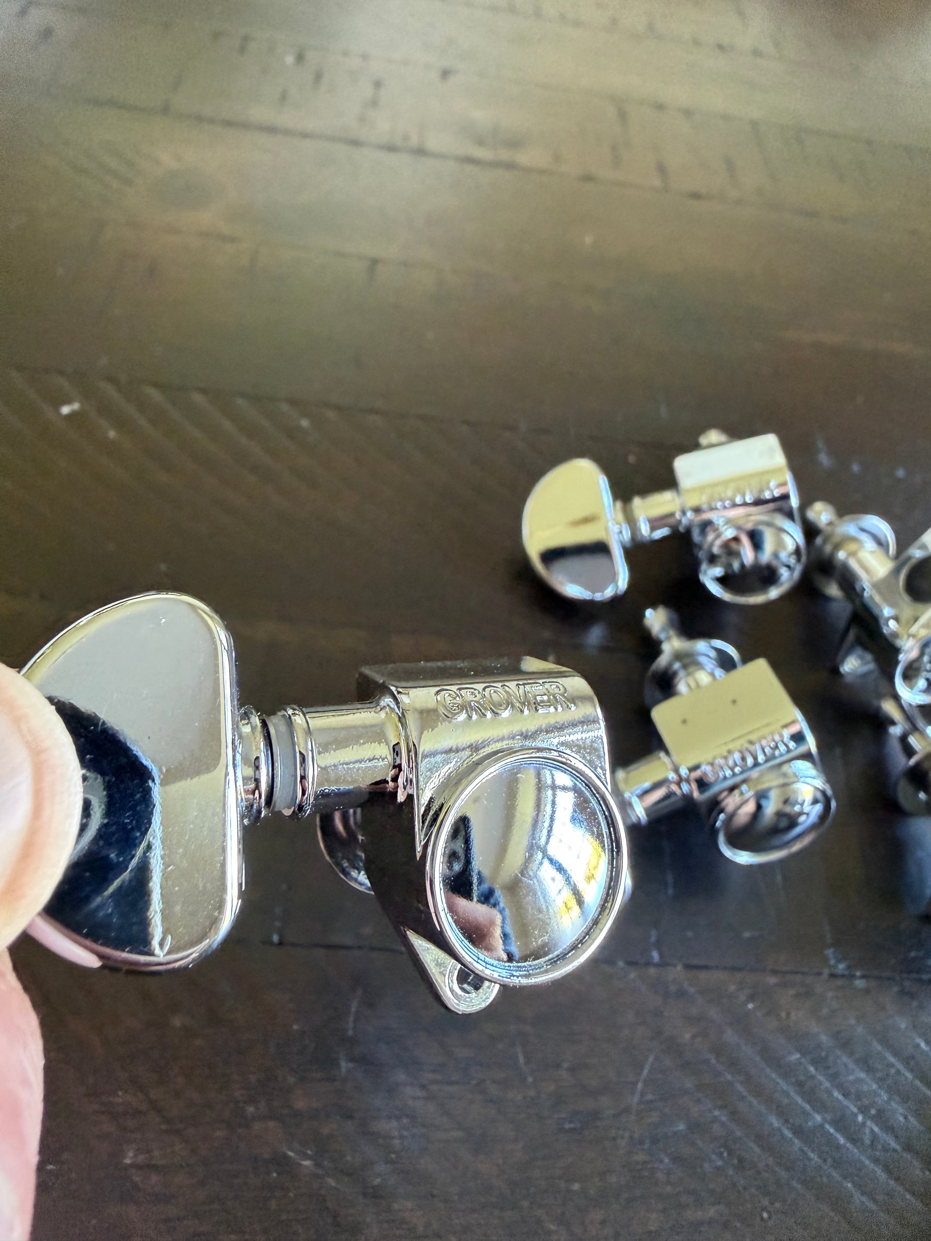 Grover Tuners Set of 6 3 x 3 - Chrome