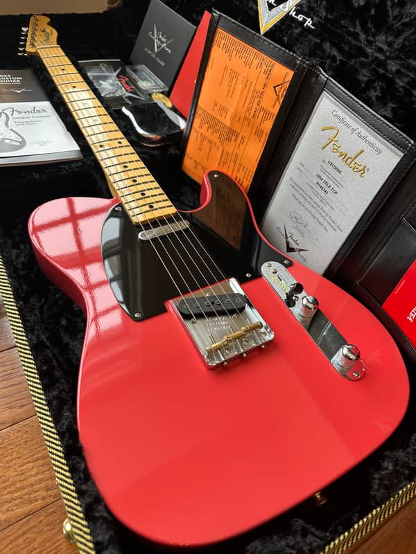 2025 Fender Custom Shop ‘54 Telecaster TCP Time Capsule - Faded Aged Fiesta Red