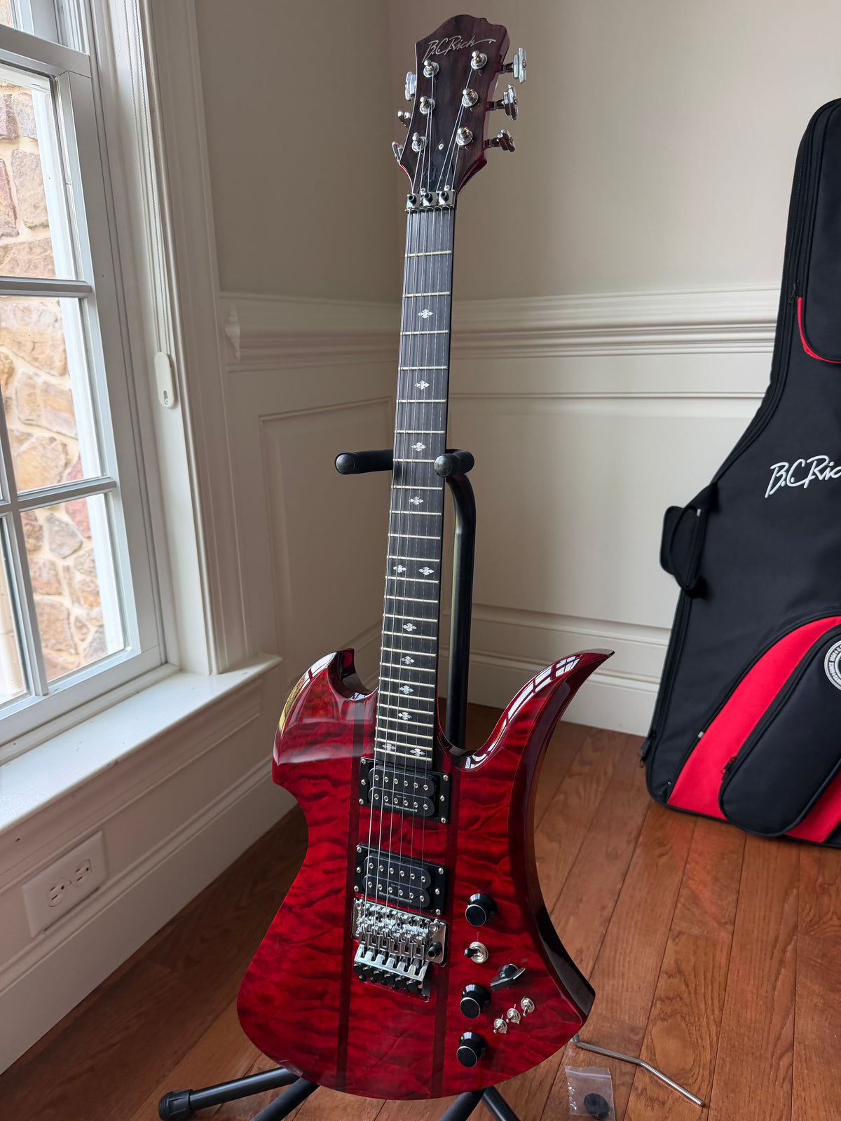 BC Rich Mockingbird Legacy ST Transparent Red w/ Floyd Rose