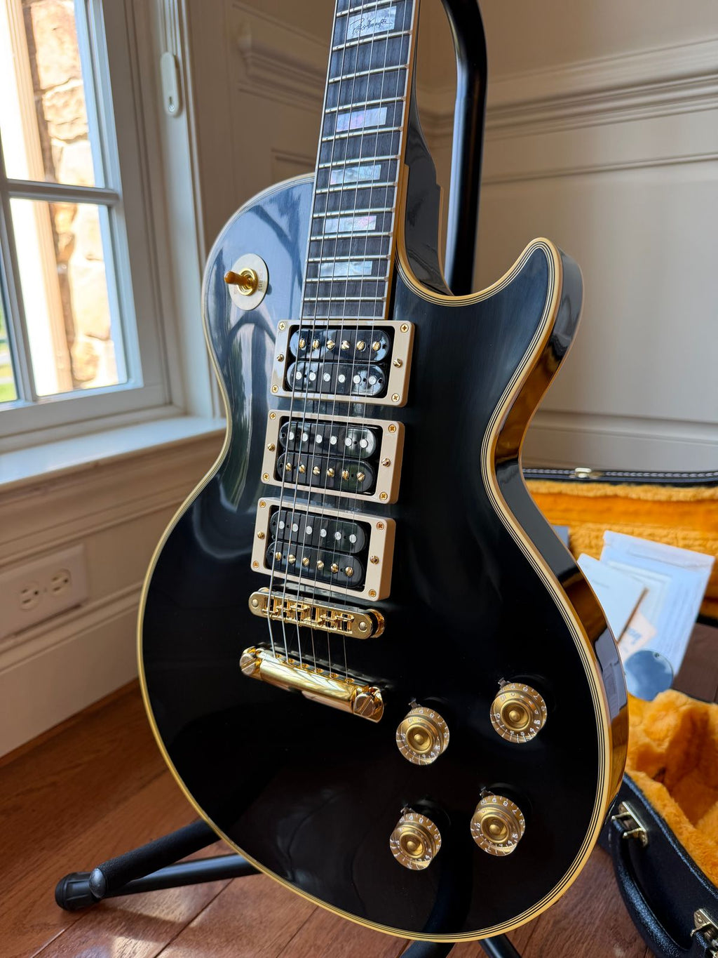 2026 Gibson Custom Shop Les Paul Custom Peter Frampton “Phenix” Inspired VOS - Ebony Black