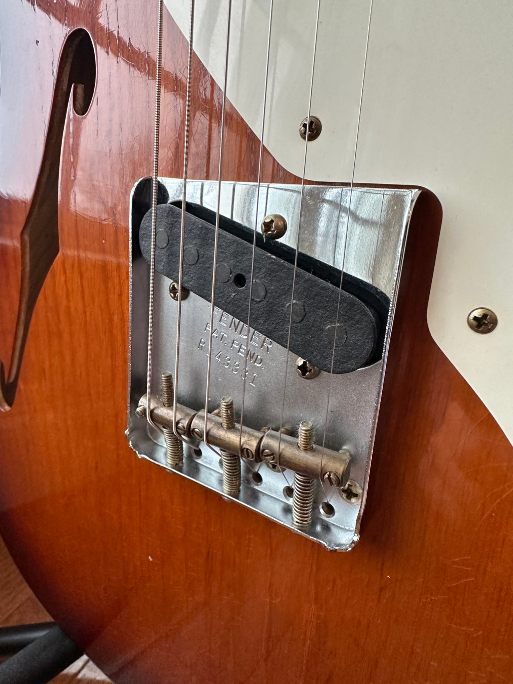 2025 Fender Custom Shop Telecaster Thinline W25 50s Journeyman - Aged Violin Burst - Image 5