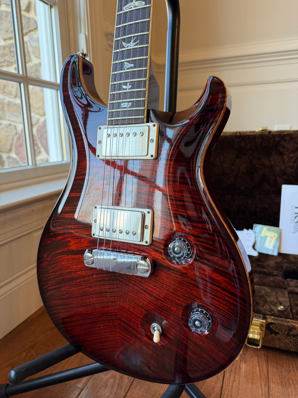 2010 PRS MC-58 McCarty Flame Maple Artist Top - Fire Red Burst