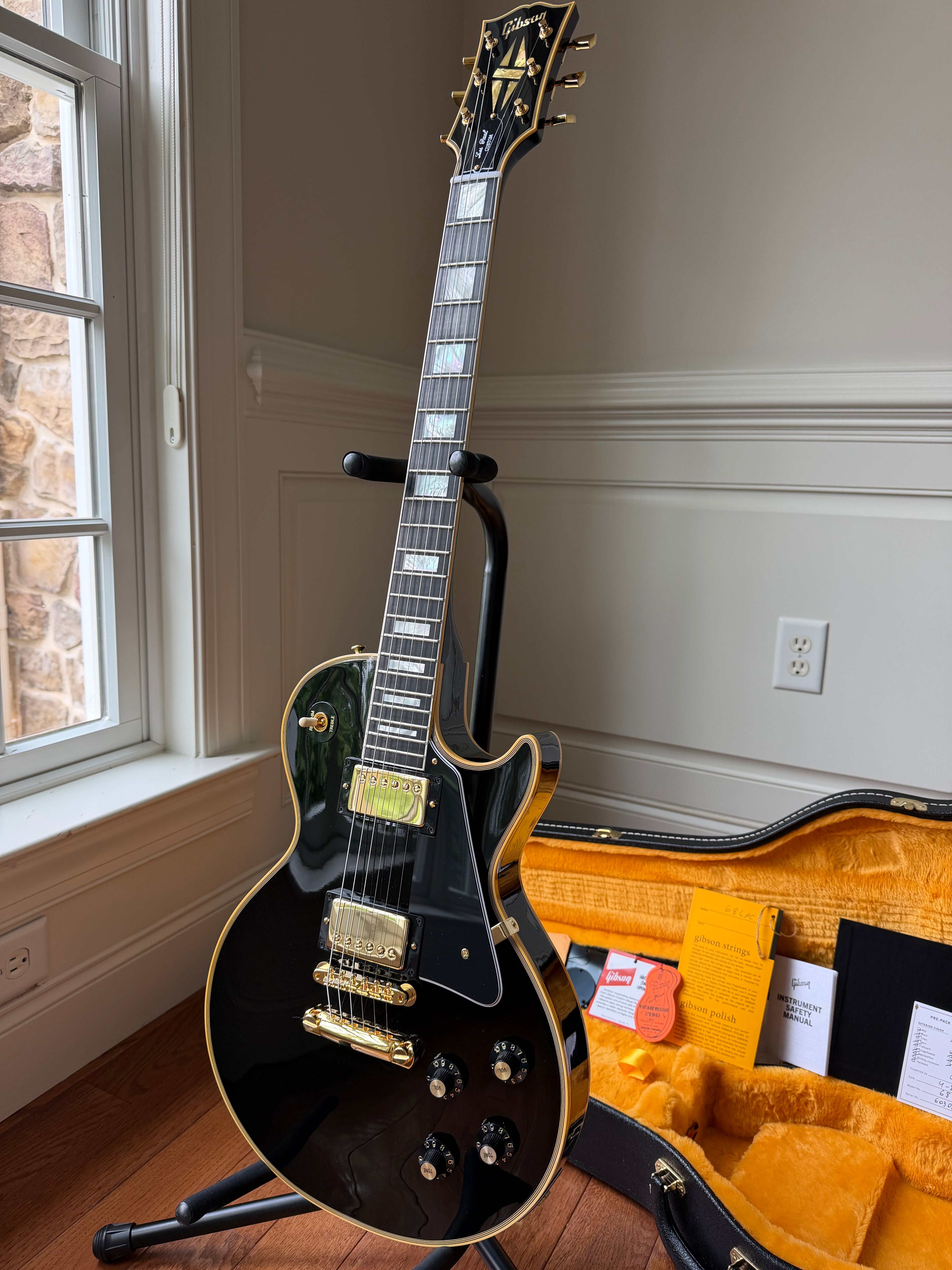 2026 Gibson Custom Shop Les Paul Custom ‘68 Reissue - Ebony Black