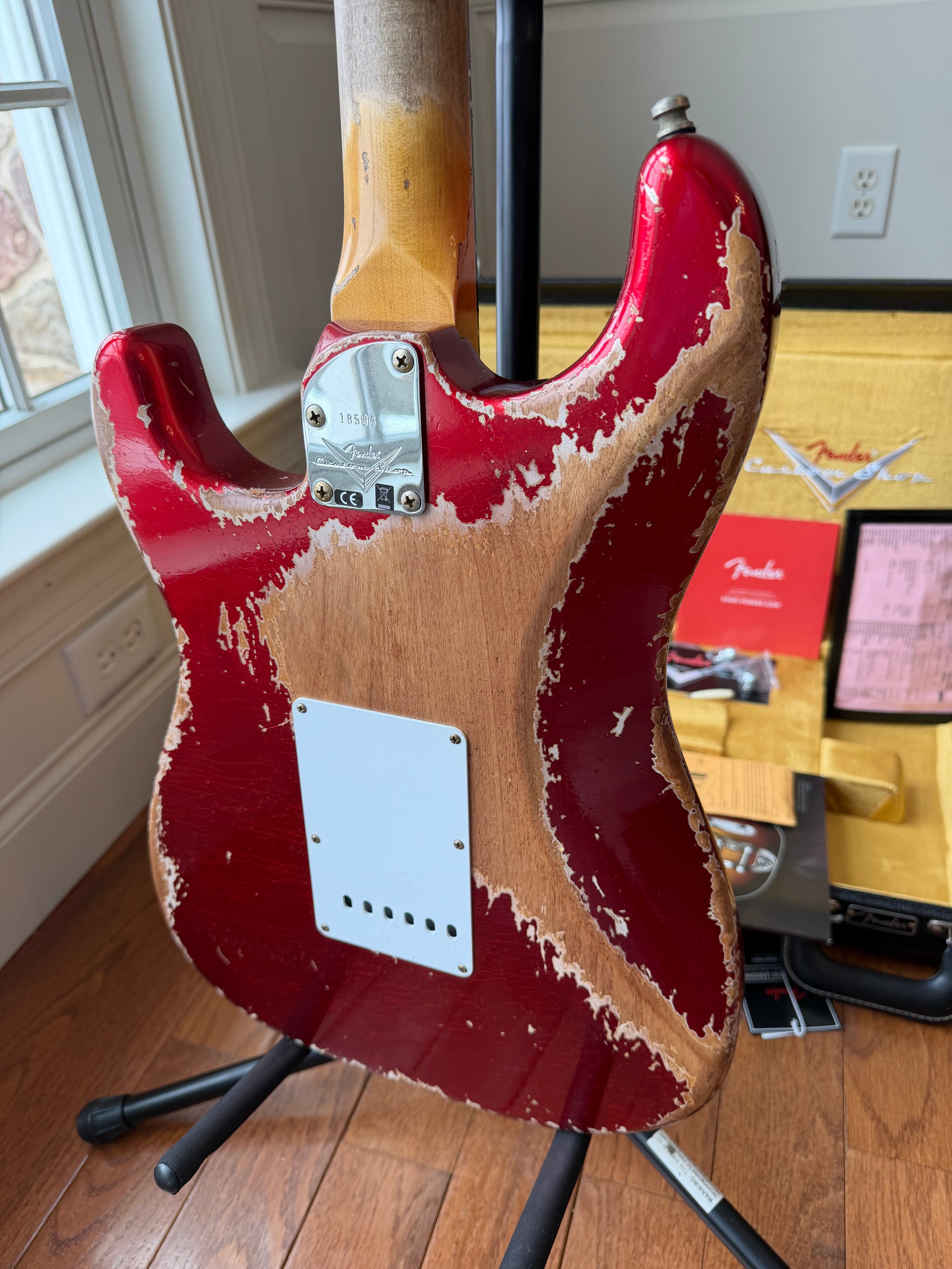 2025 Fender Custom Shop Stratocaster Pro SR25 Super Heavy Relic - Candy Apple Red - Image 12