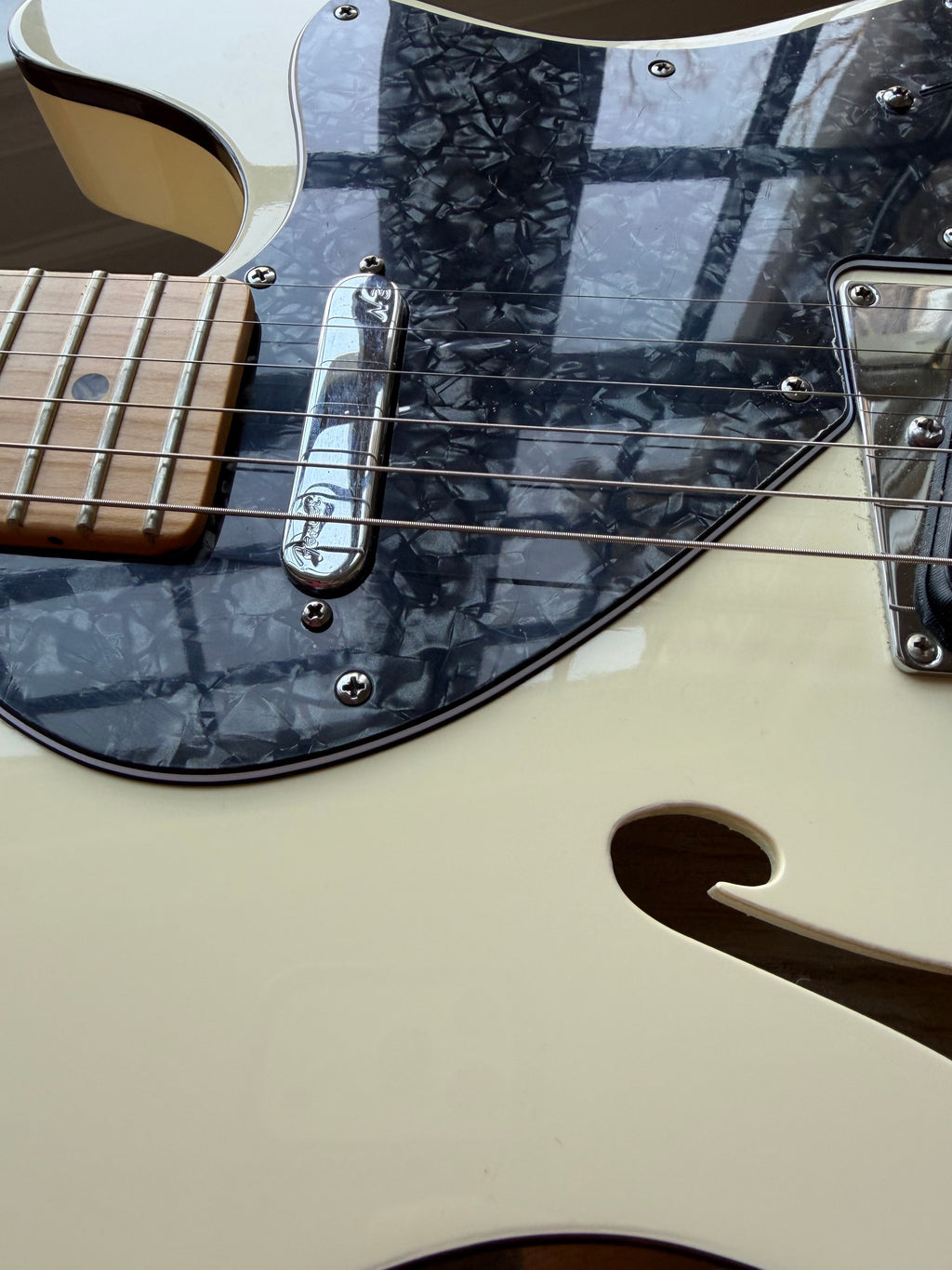 2013 Fender American Deluxe Telecaster Thinline - Olympic White - Image 13
