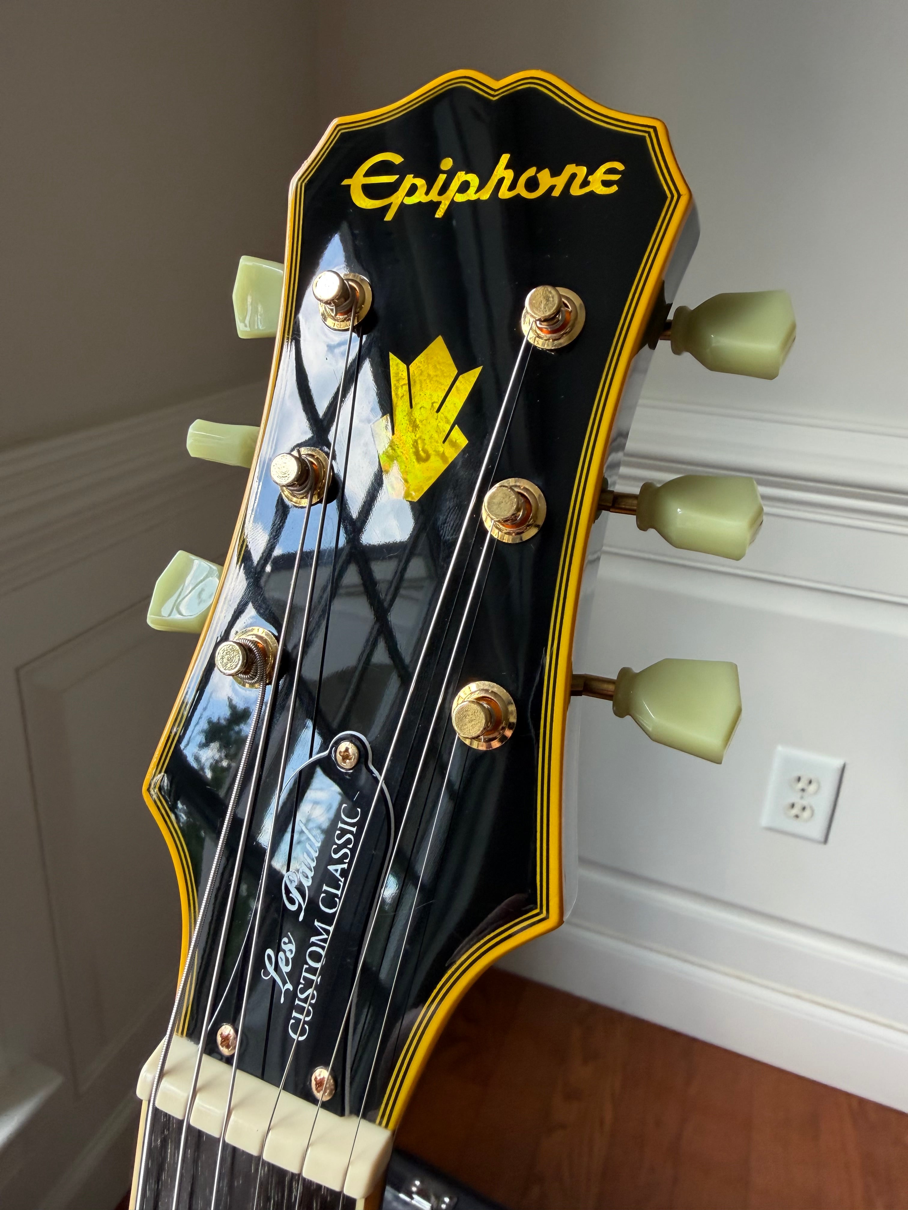 2014 Epiphone Les Paul Custom Classic - Ebony Black