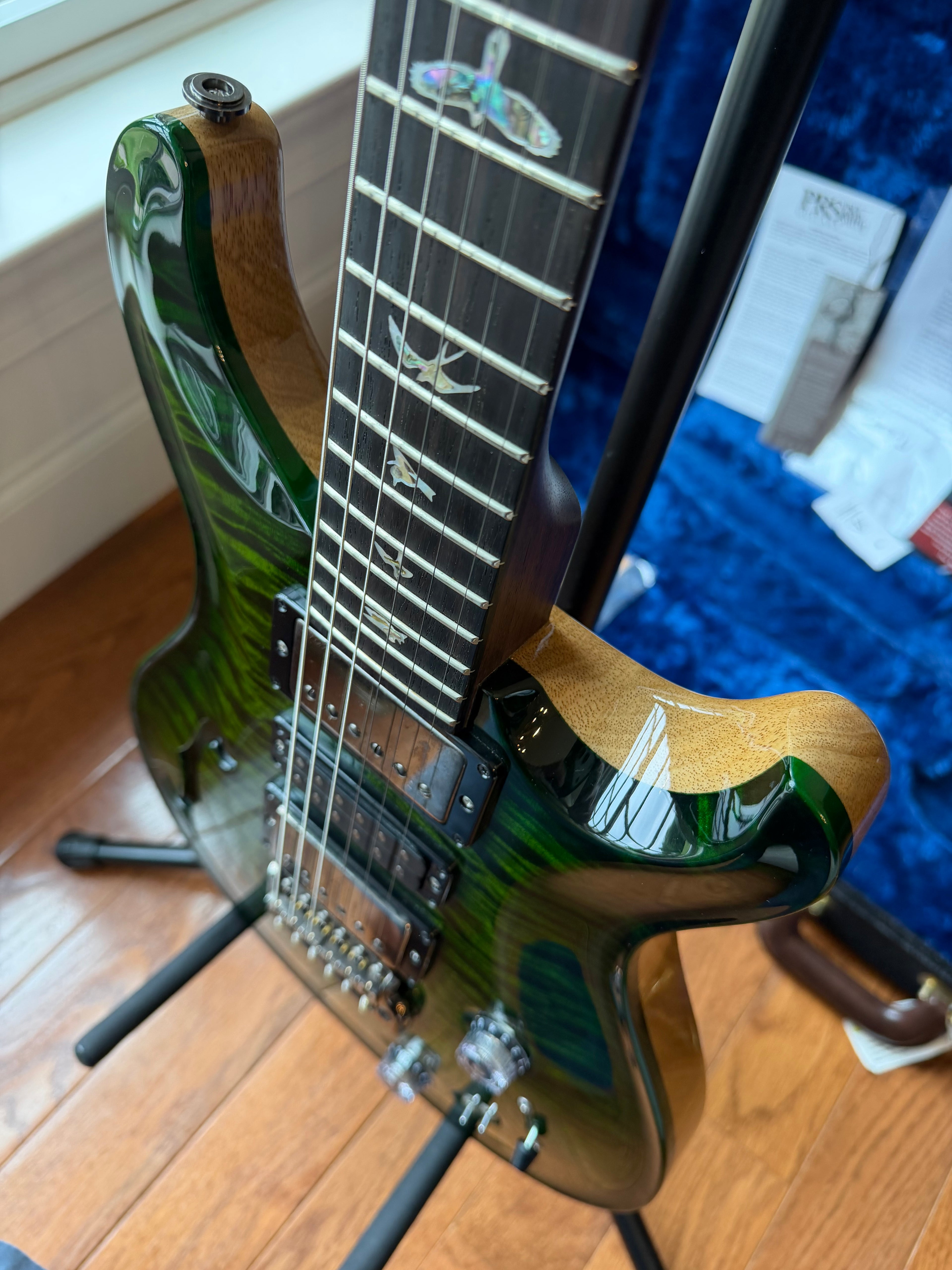 2019 PRS Special Semi-Hollow Wood Library Brazilian Korina - Jade Green Smokeburst