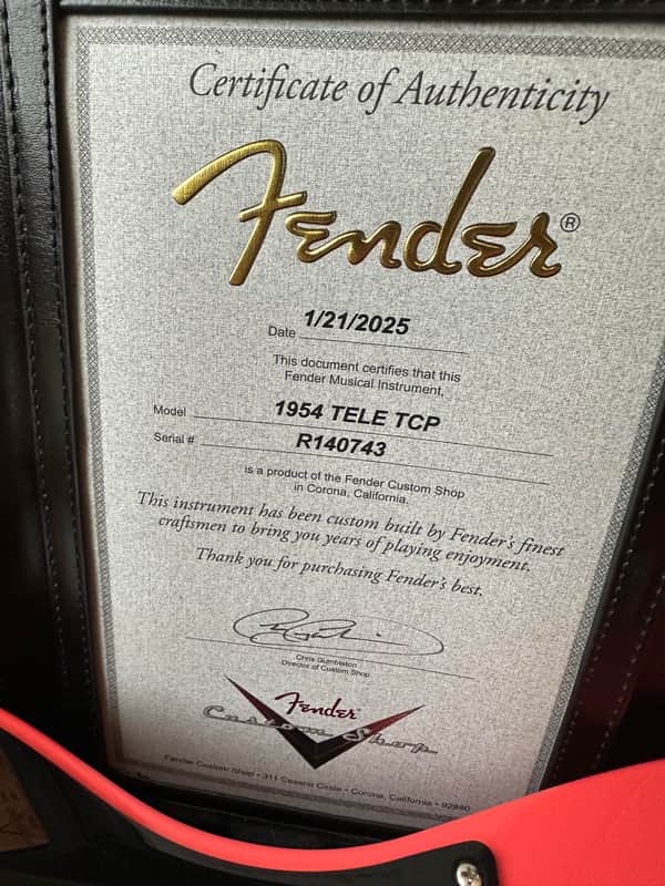 2025 Fender Custom Shop ‘54 Telecaster TCP Time Capsule - Faded Aged Fiesta Red