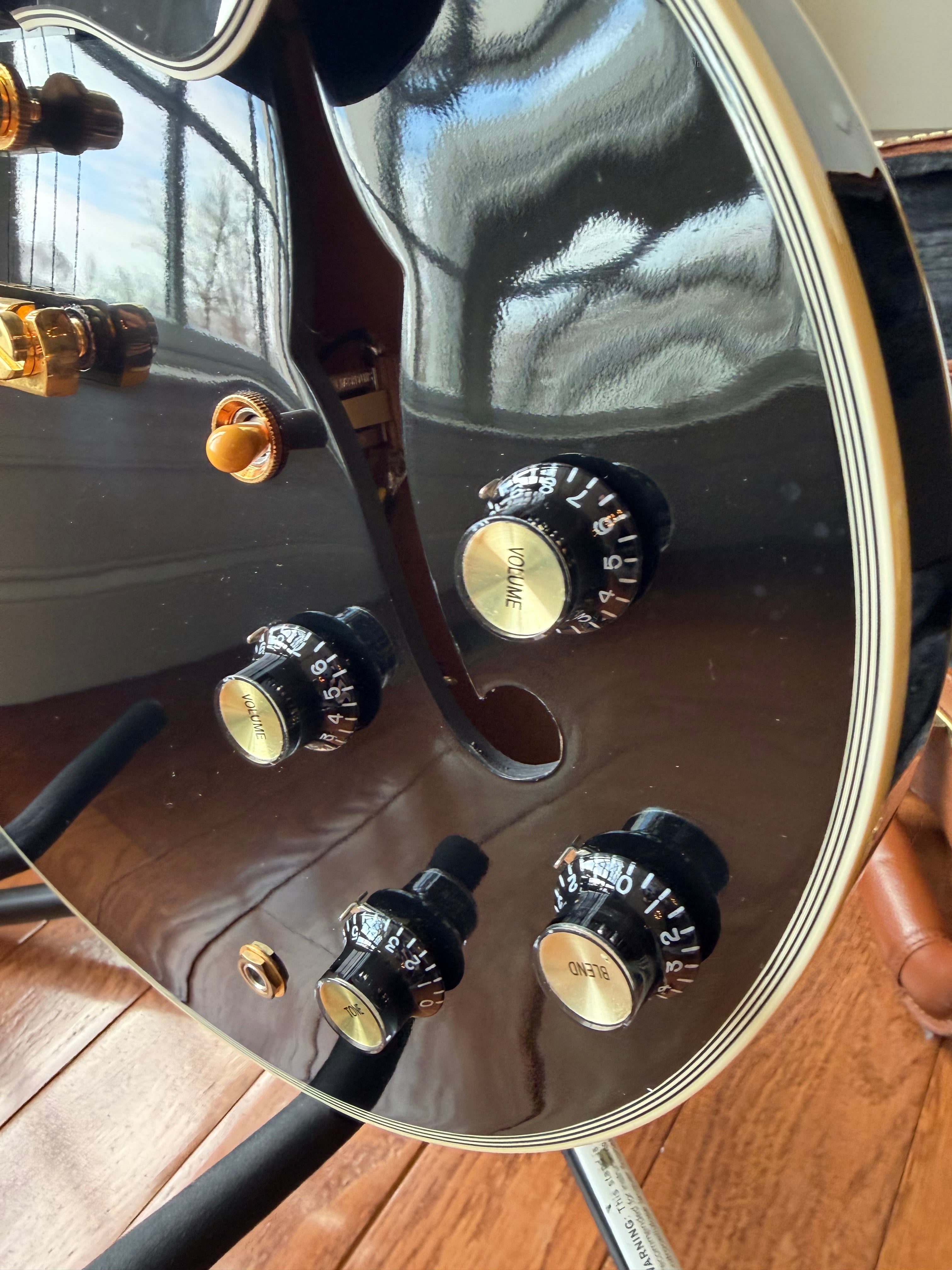 2018 Gibson ES-355 Black Beauty 3 Pickup Gold Hardware - Ebony Black - Image 4