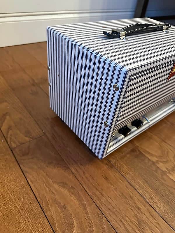 Benson Monarch Head - Oxblood Blue and White Pinstripes - Image 10