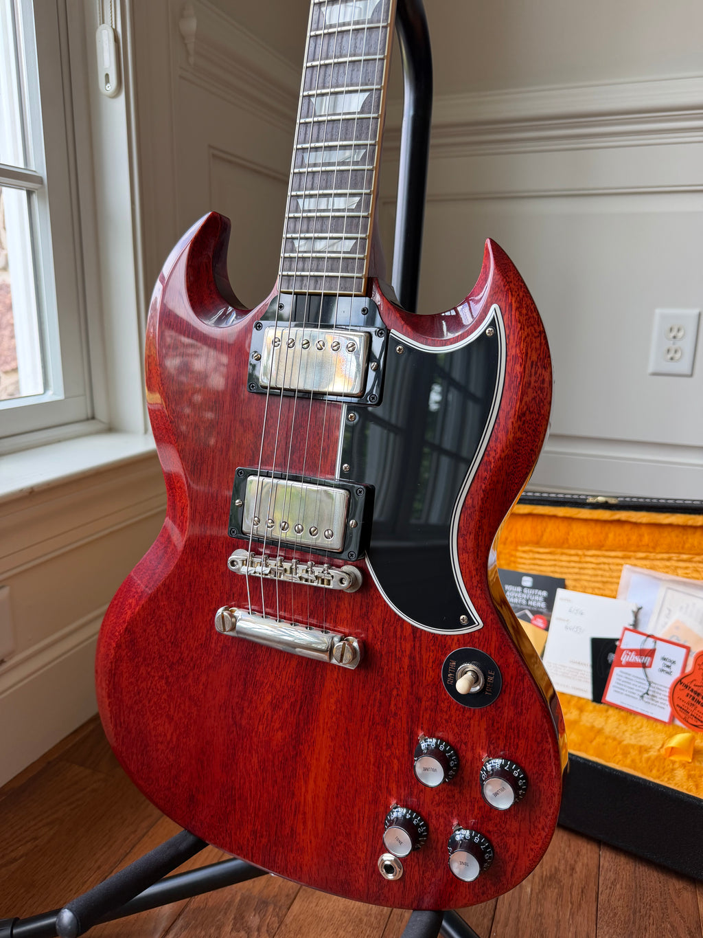 2026 Gibson Custom Shop ‘61 Les Paul SG Standard Stop Tail VOS - Cherry Red