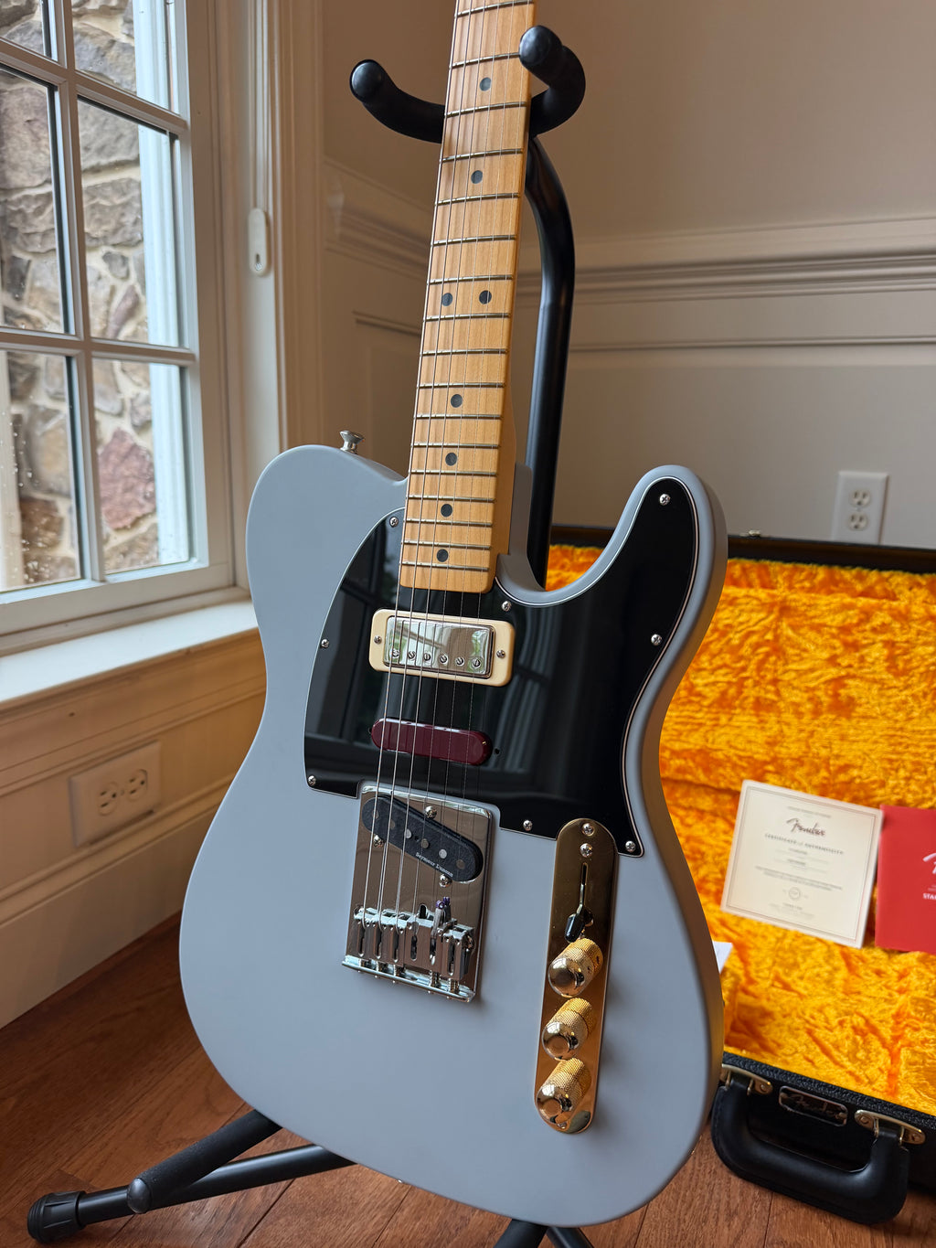 2021 Fender American Telecaster Brent Mason Signature B-Bender - Primer Gray