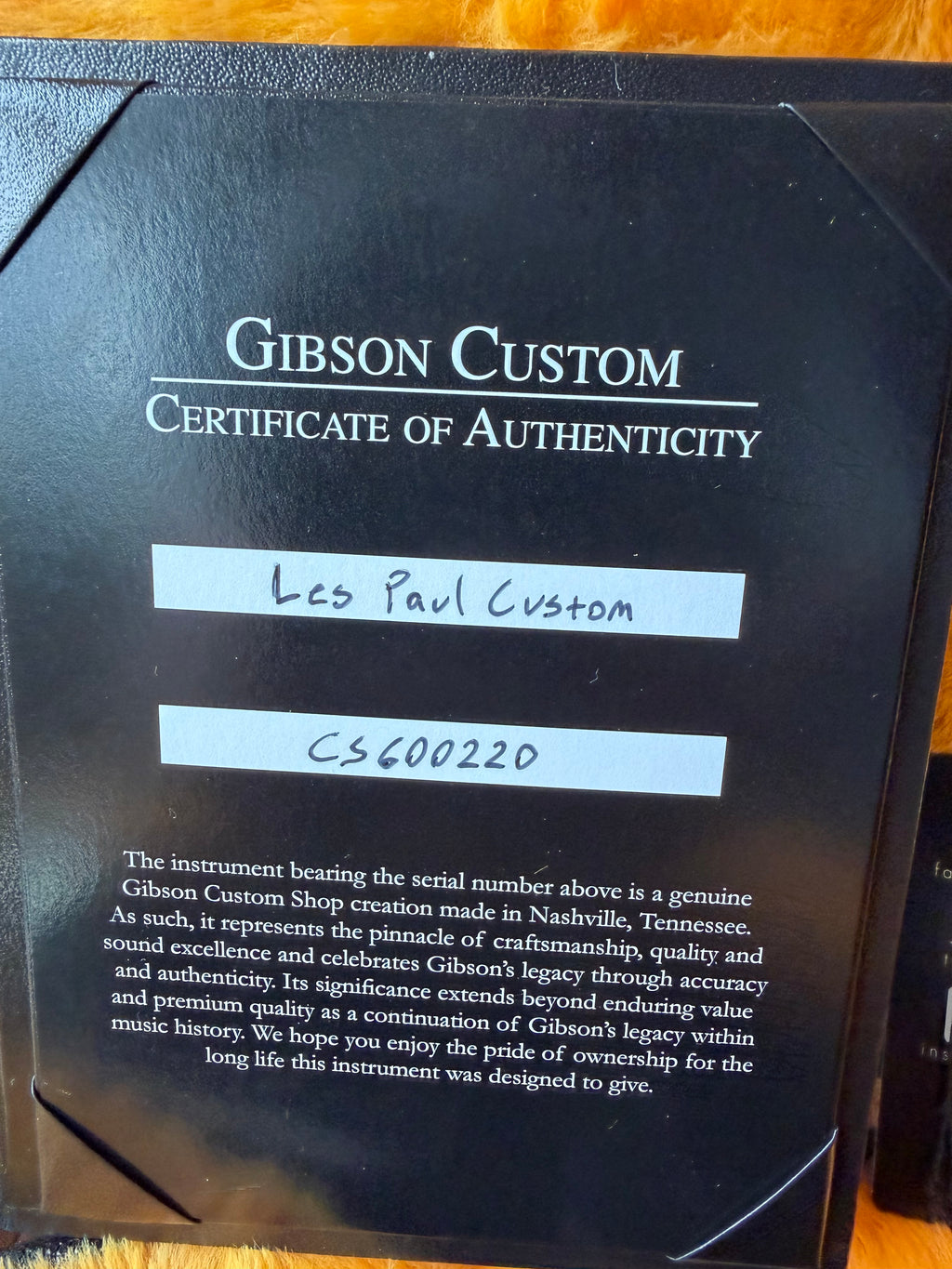 2026 Gibson Custom Shop Les Paul Custom - Ebony Black