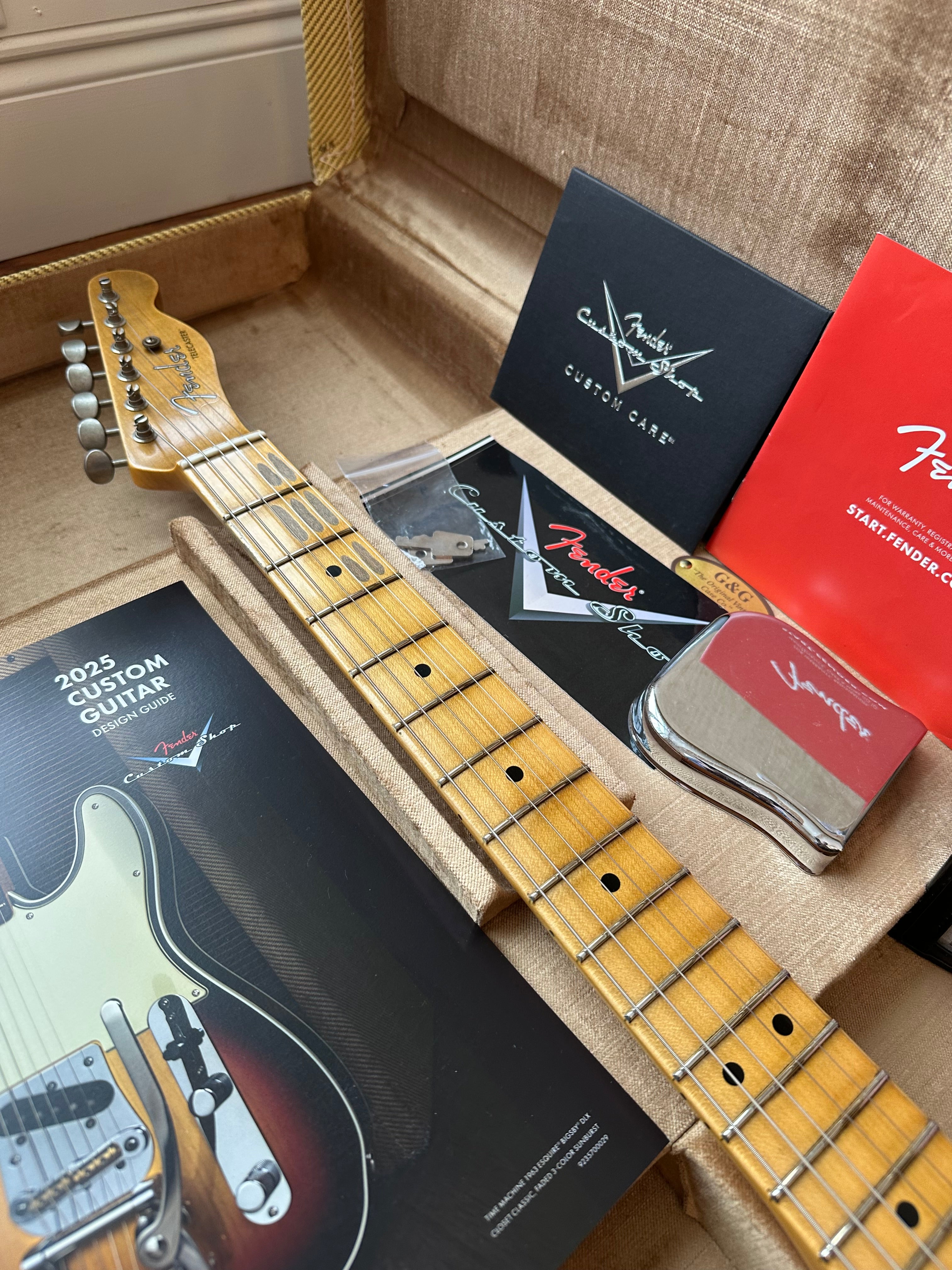 2025 Fender Custom Shop Telecaster Thinline W25 50s Journeyman - Aged Violin Burst - Image 21