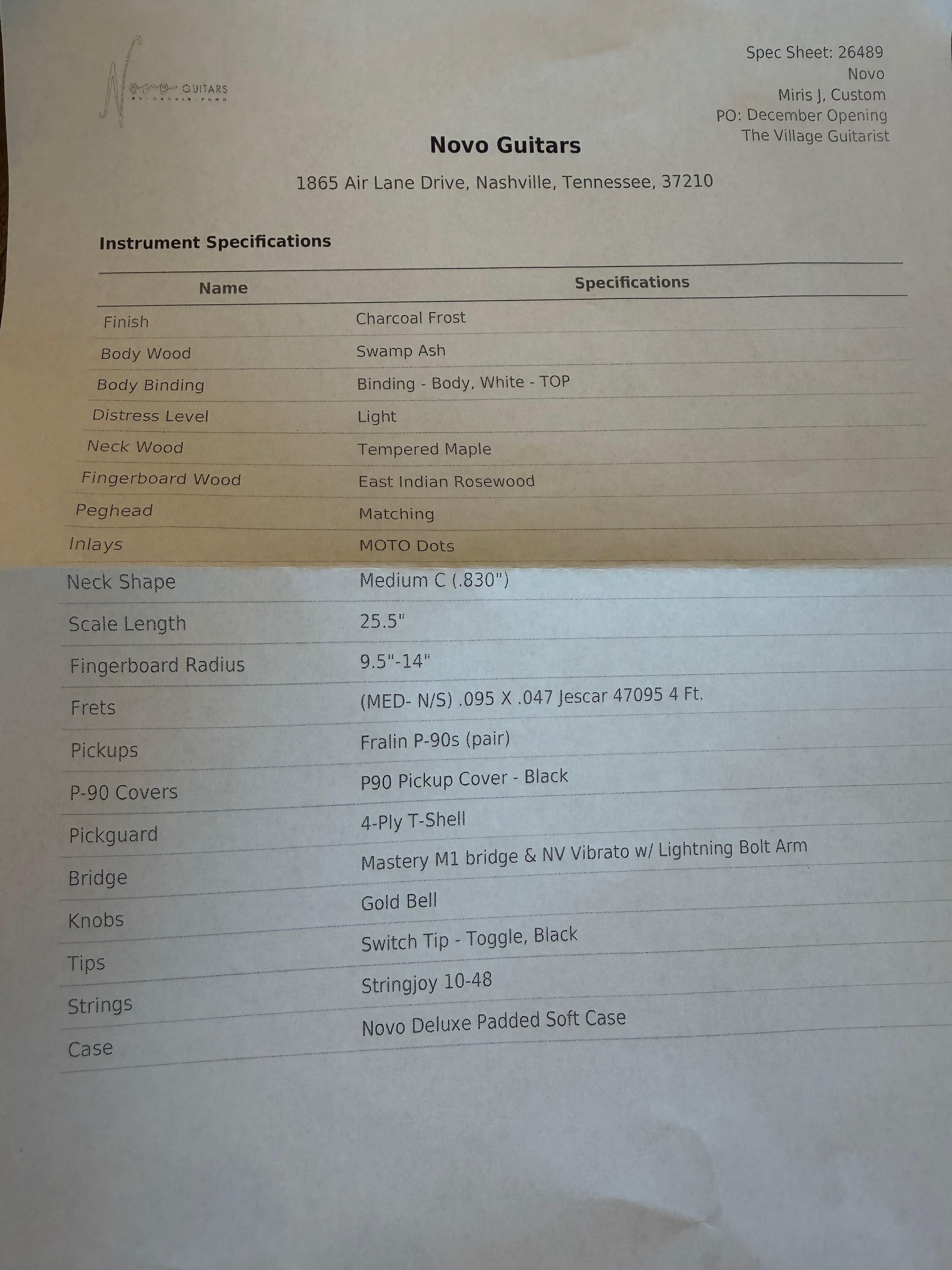 2026 Novo Miris J Light Distress - Charcoal Frost