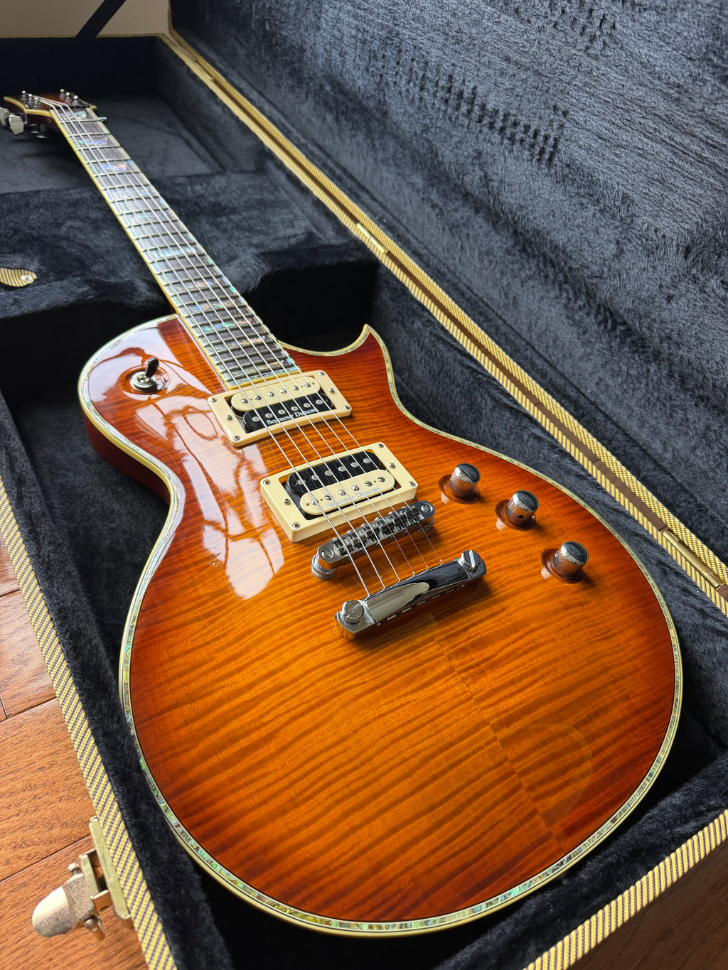 2002 ESP LTD EC-1000 Deluxe - Amber Burst