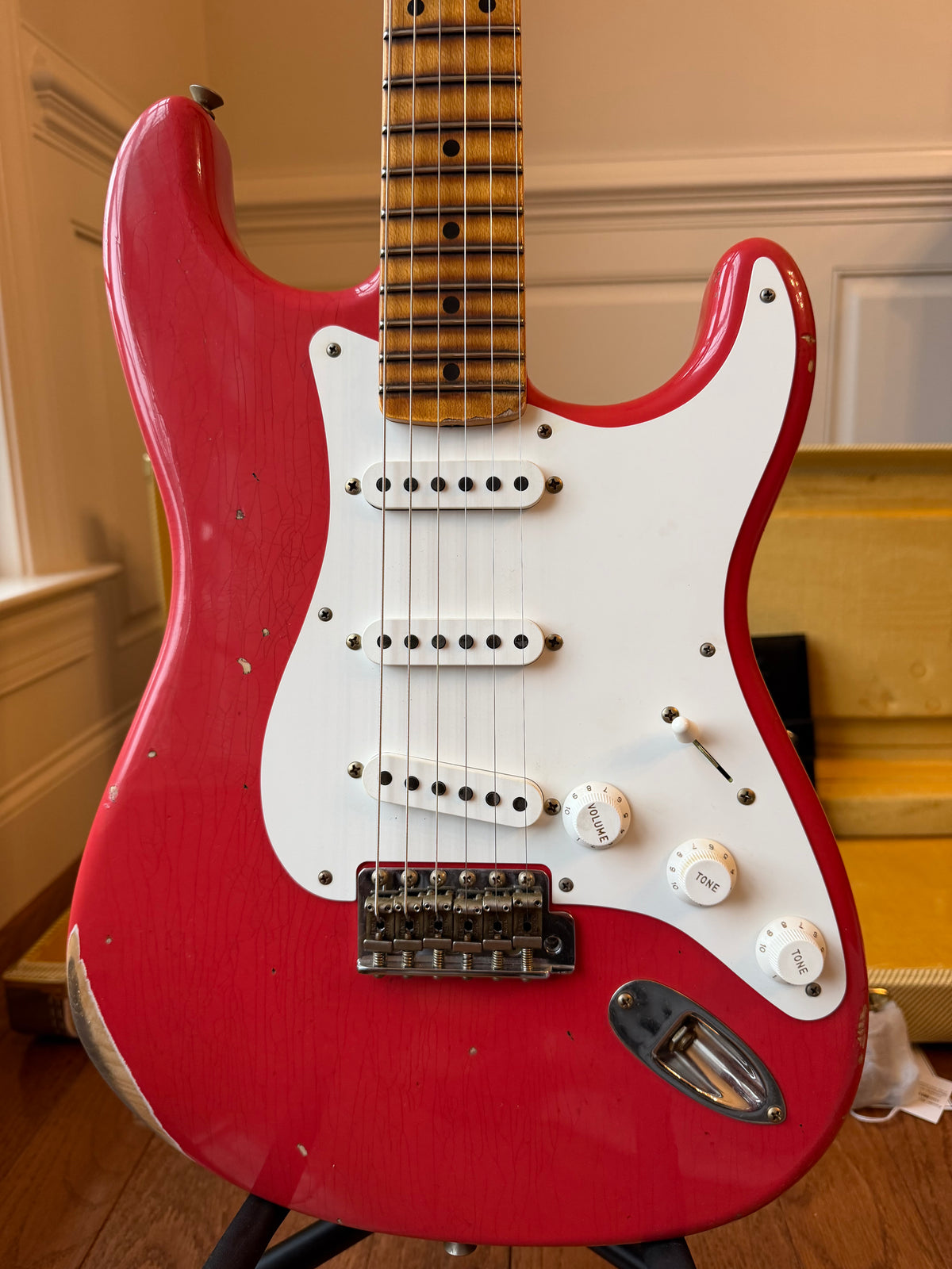 2025 Fender Custom Shop ‘58 Stratocaster 7.0 lbs LR25 Relic - Aged Fiesta Red