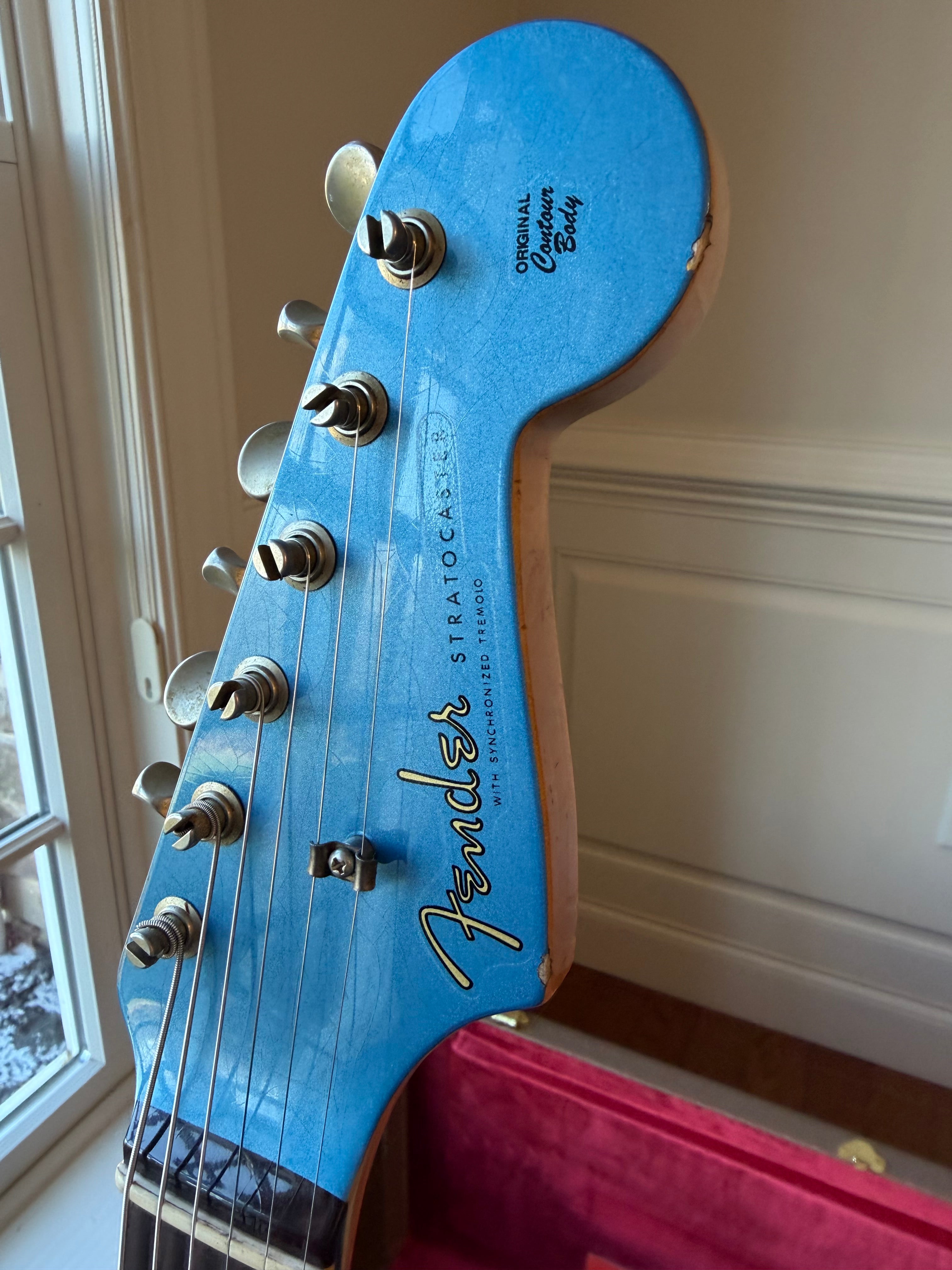 2025 Fender Custom Shop '60 Stratocaster LR25 Relic Limited Edition Matching Headstock - Aged Lake Placid Blue - Image 6