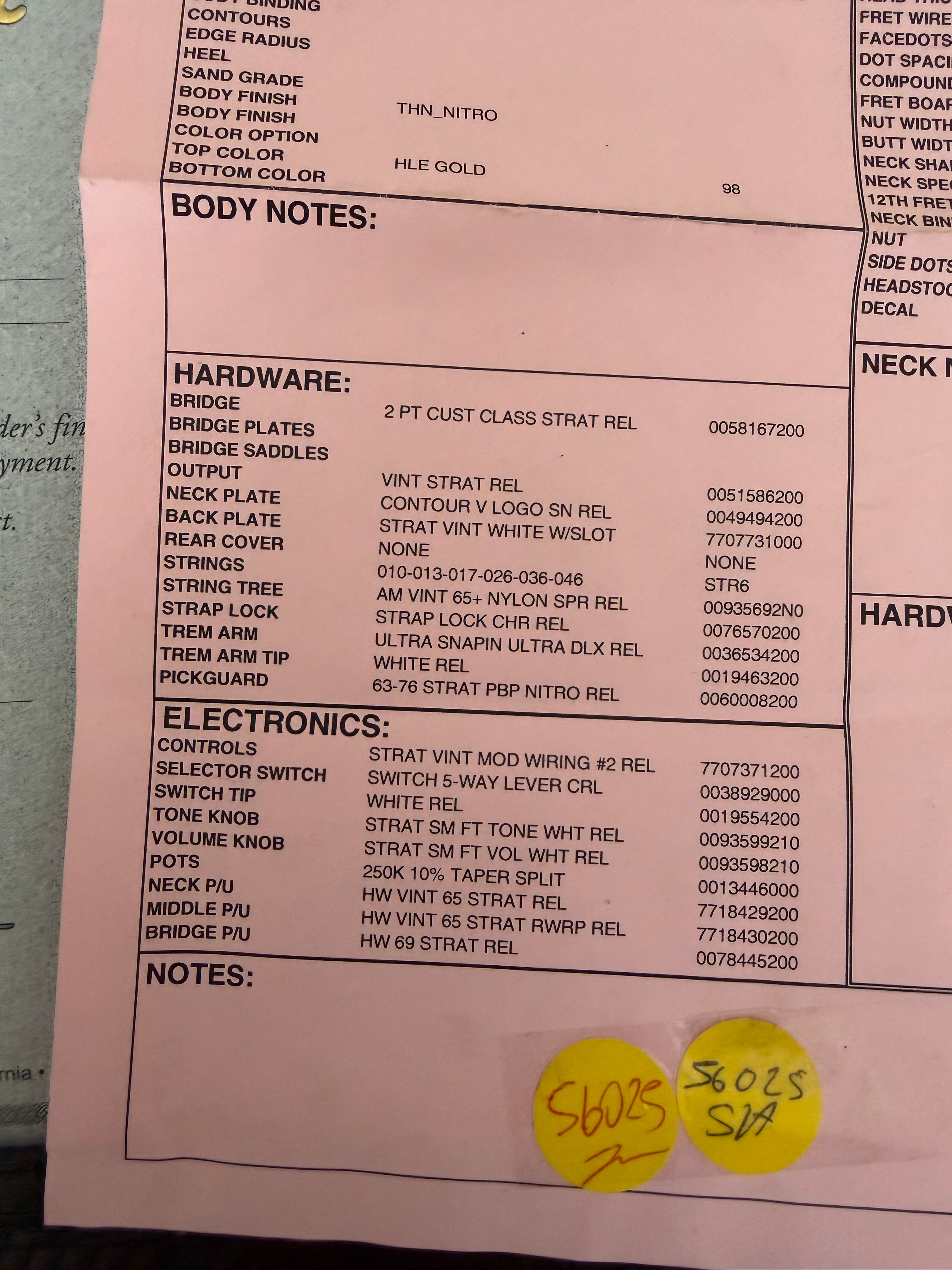 2026 Fender Custom Shop Stratocaster Pro W25 Relic - HLE Gold