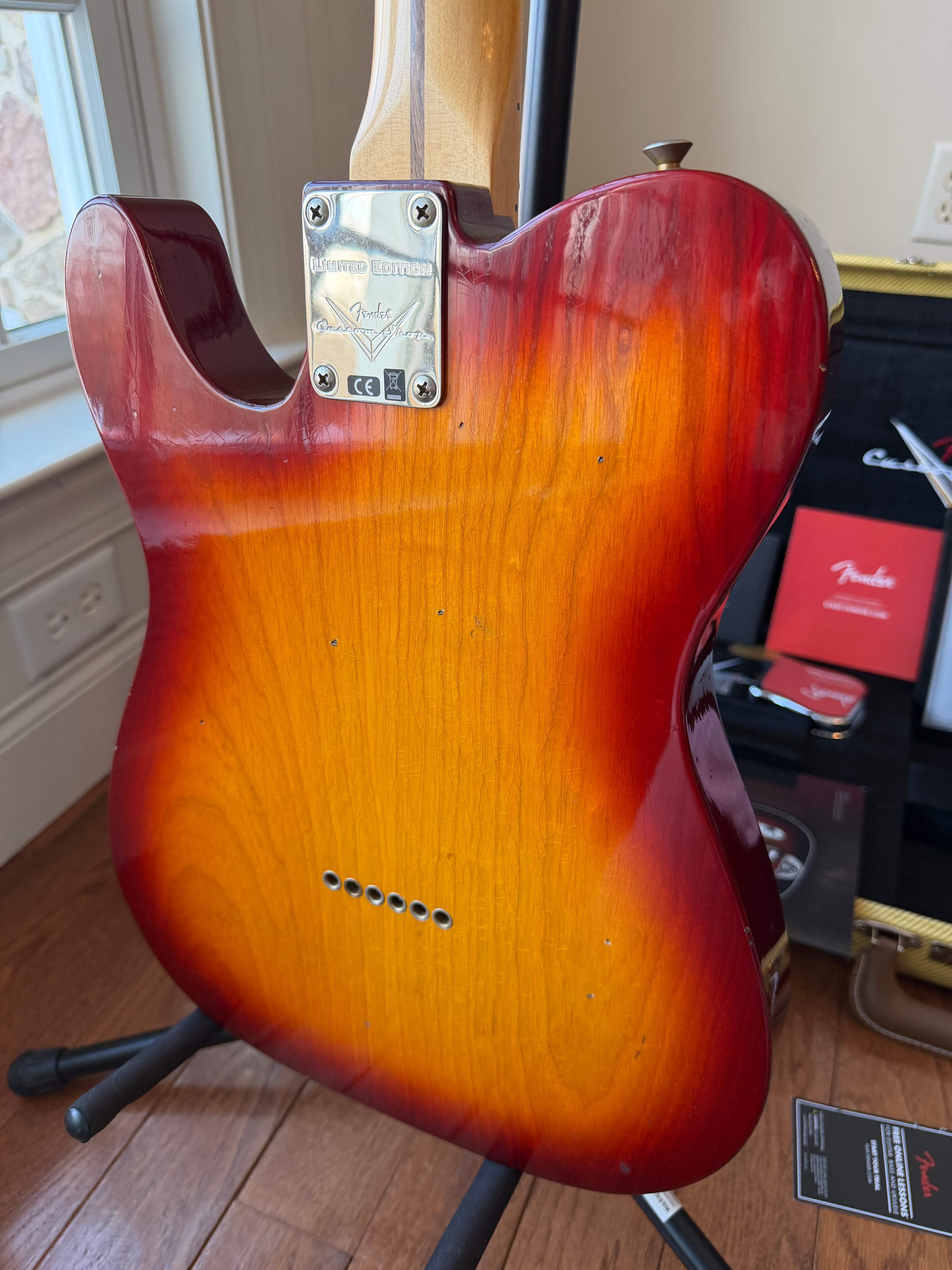 2025 Fender Custom Shop Telecaster Thinline W25 50s Journeyman - Aged Cherry Sunburst - Image 12