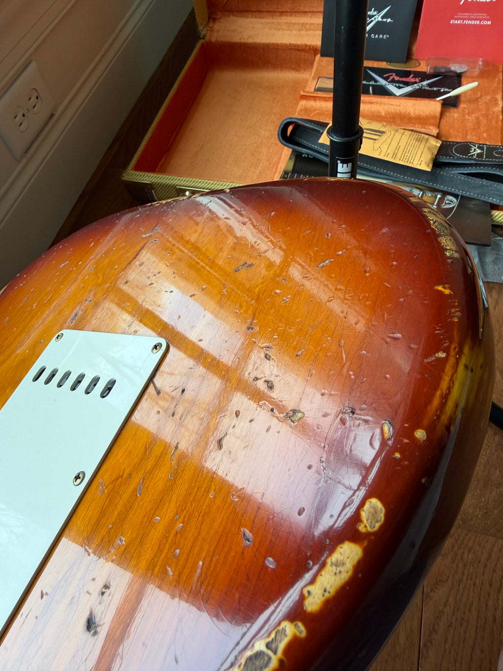 2026 Fender Custom Shop '57 Stratocaster SR25 Heavy Relic - Aged Violin Burst - Image 13