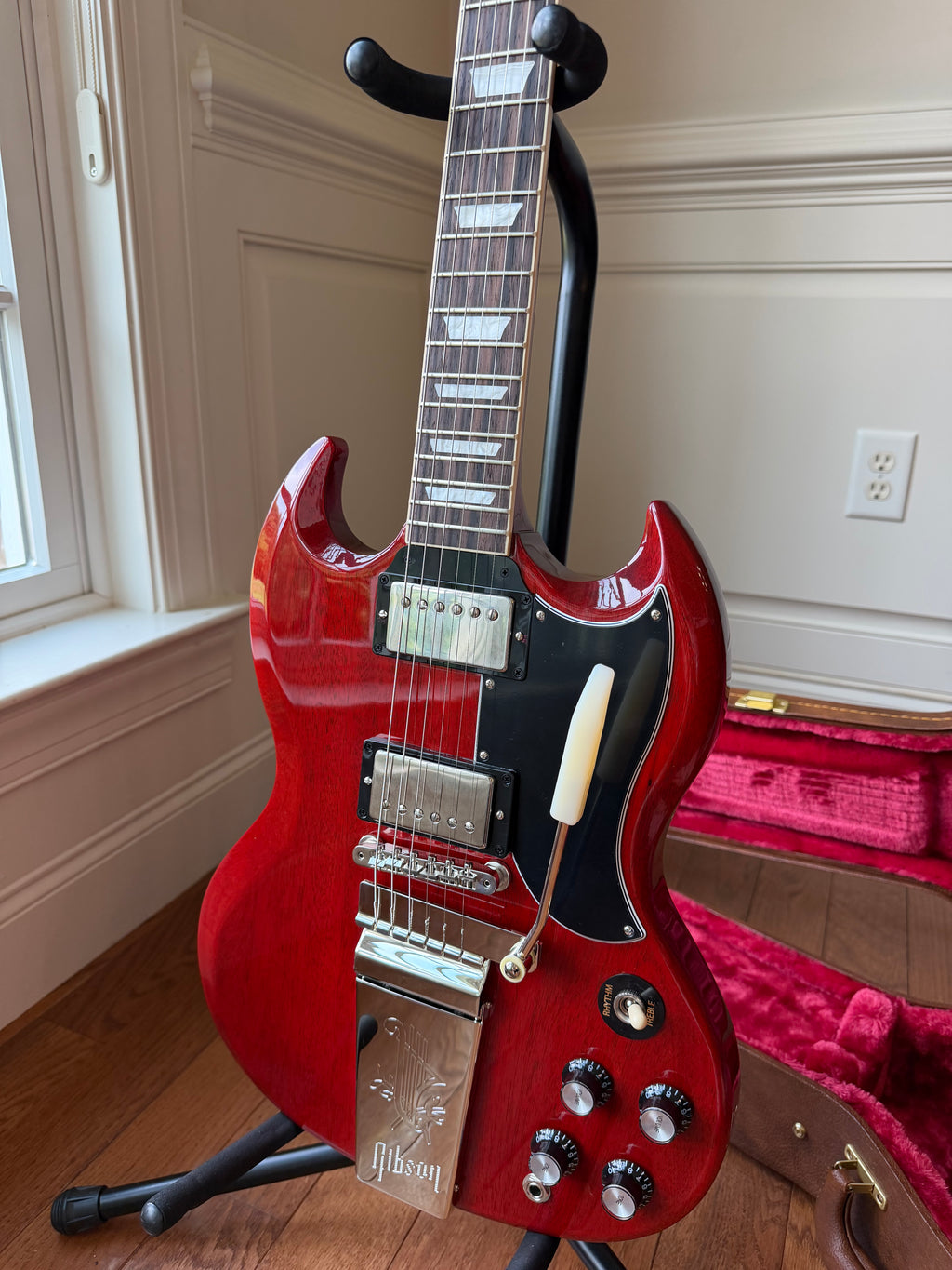 2026 Gibson SG ‘61 Maestro Vibrola - Cherry Red
