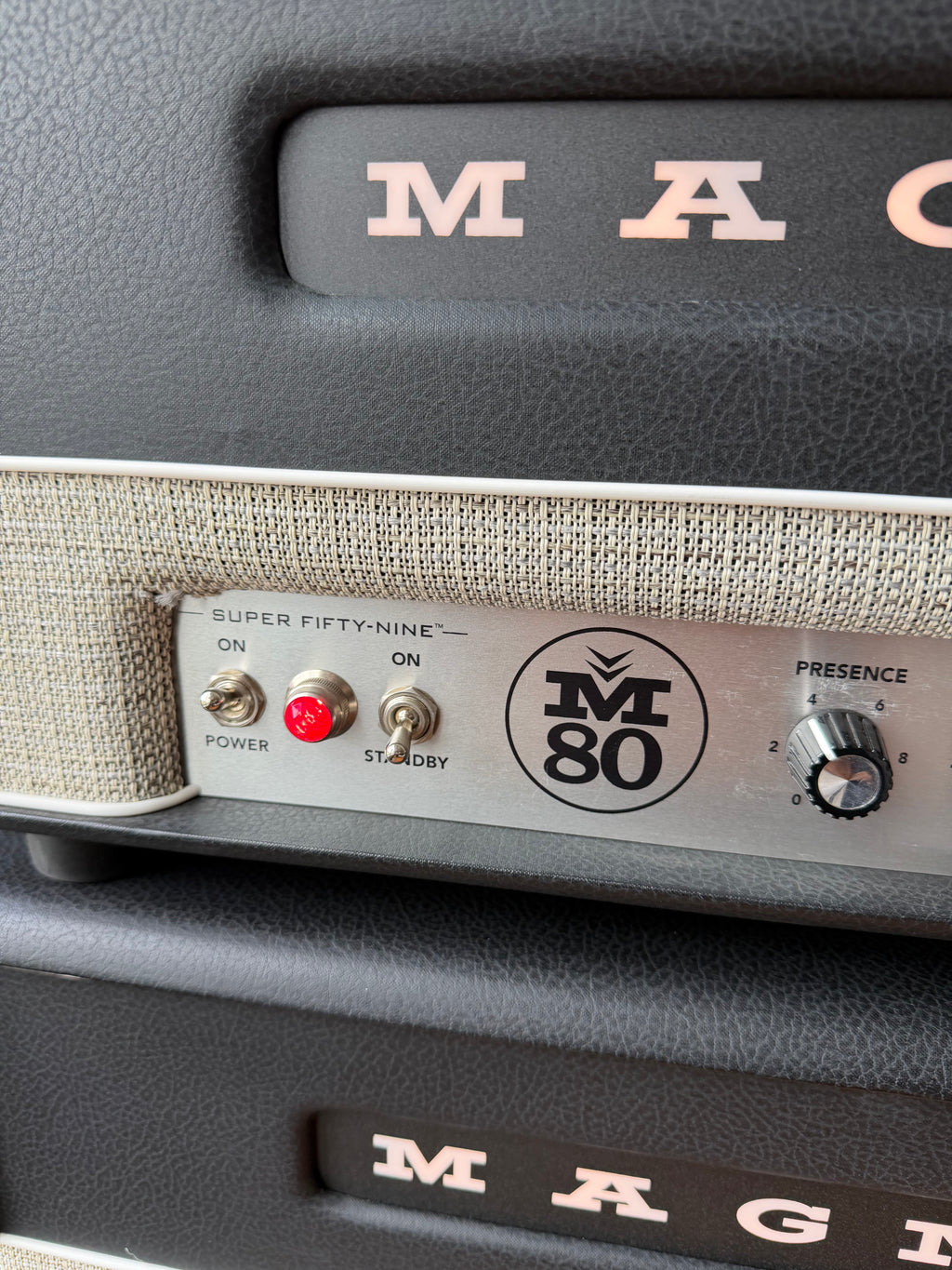 2025 Magnatone Super Fifty-Nine M80 Guitar Amp Head and Cab Stack - Image 3